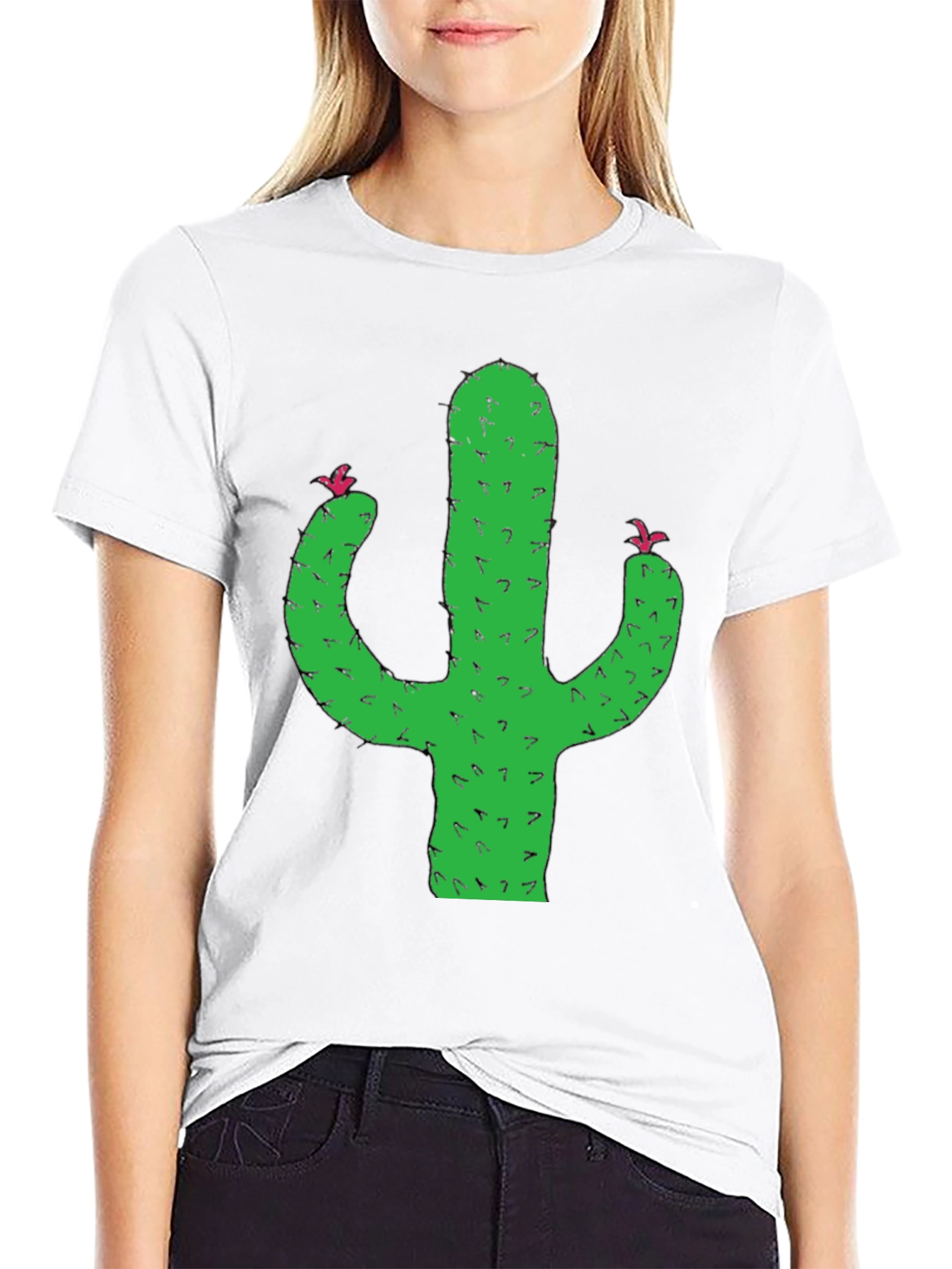 Cactus Graphic Tee - Black Short Sleeve T-Shirt