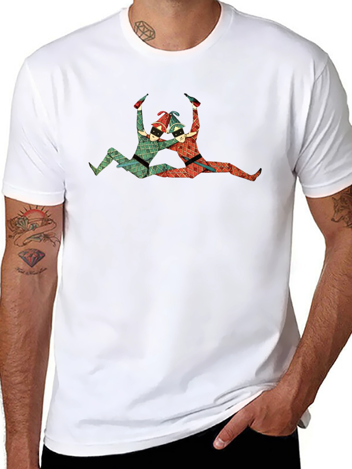 Jester Print Crew Neck T-Shirt
