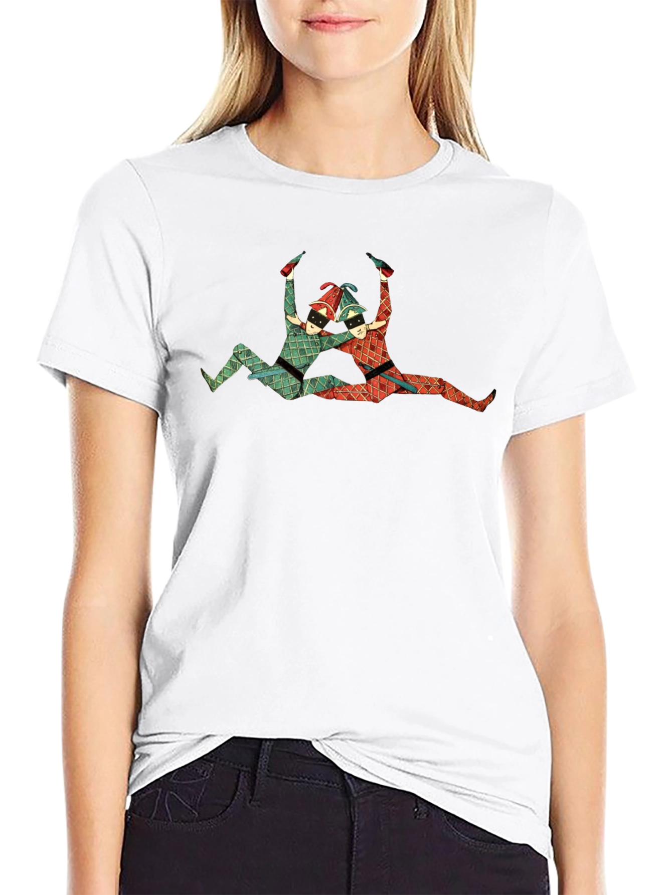 Jester Print Crew Neck T-Shirt
