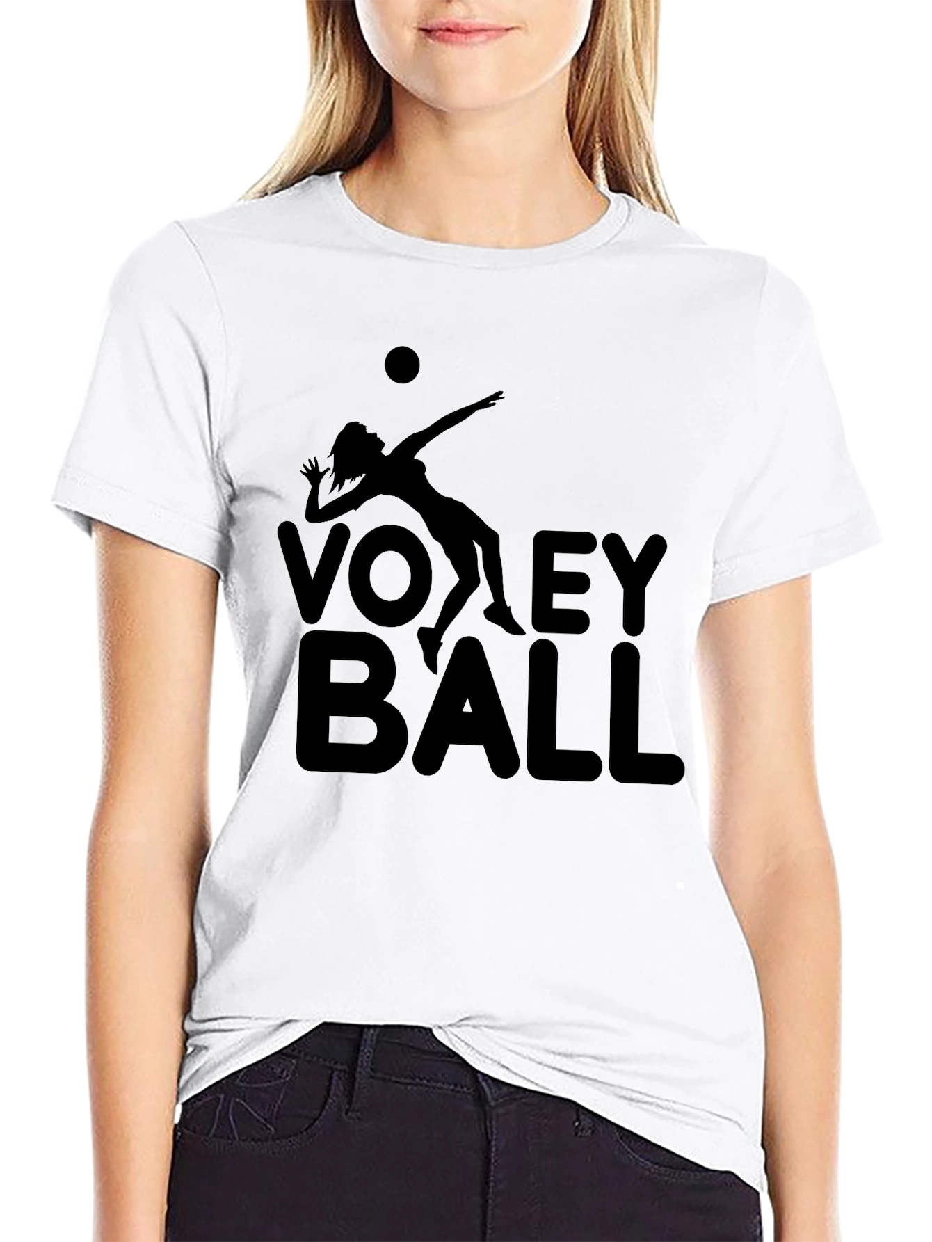 Volleyball Graphic Tee - Black