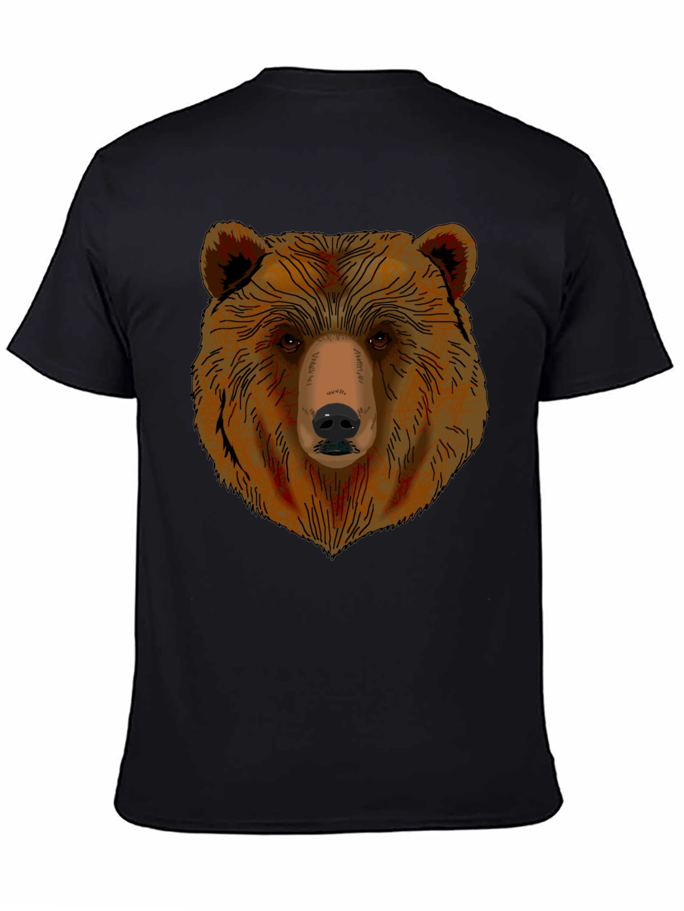 Bear Graphic T-Shirt - Mens Black Tee