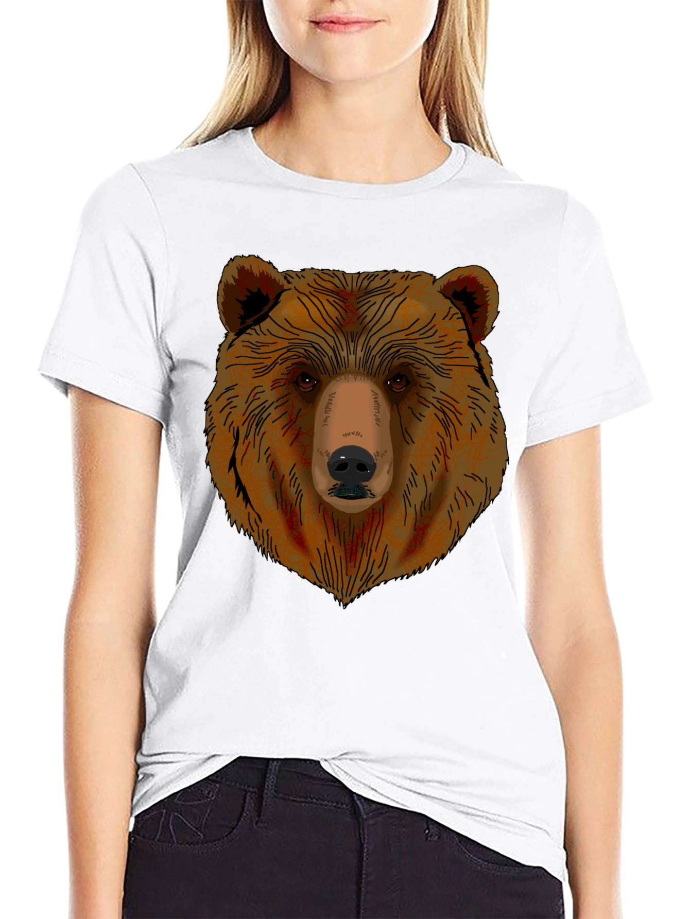 Bear Graphic T-Shirt - Mens Black Tee