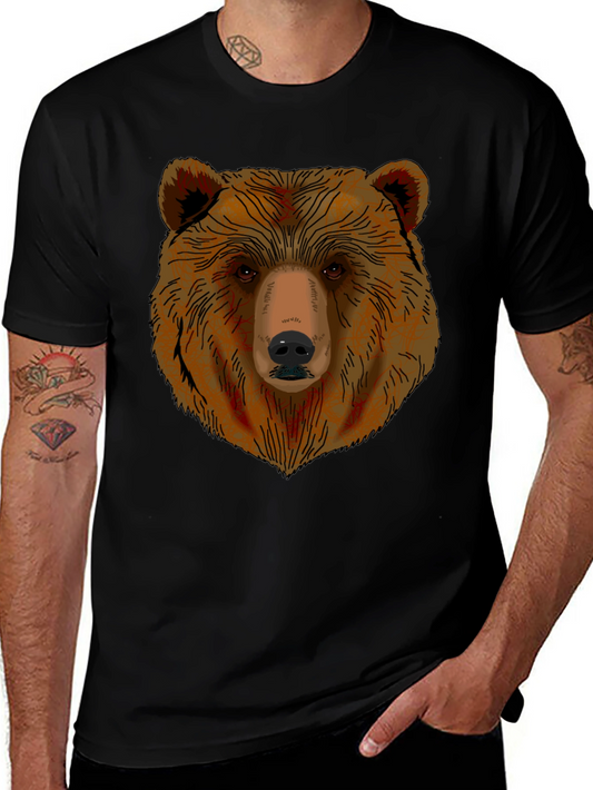 Bear Graphic T-Shirt - Mens Black Tee