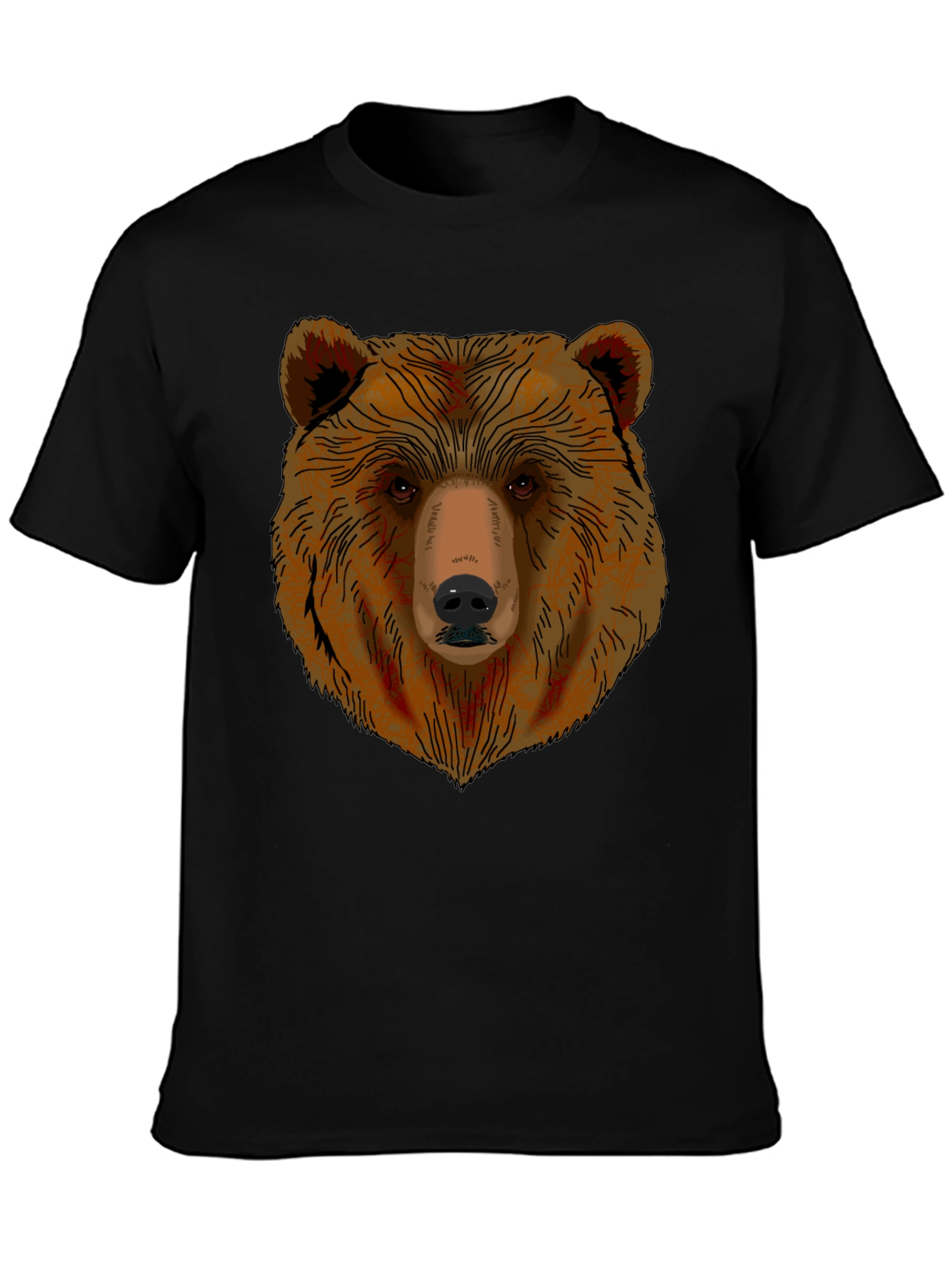 Bear Graphic T-Shirt - Mens Black Tee