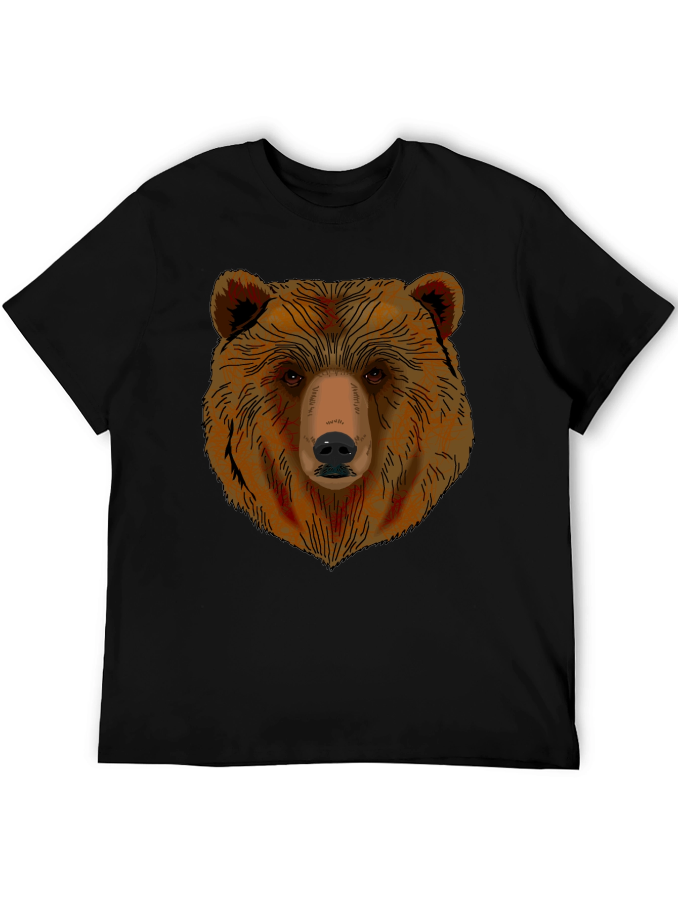 Bear Graphic T-Shirt - Mens Black Tee