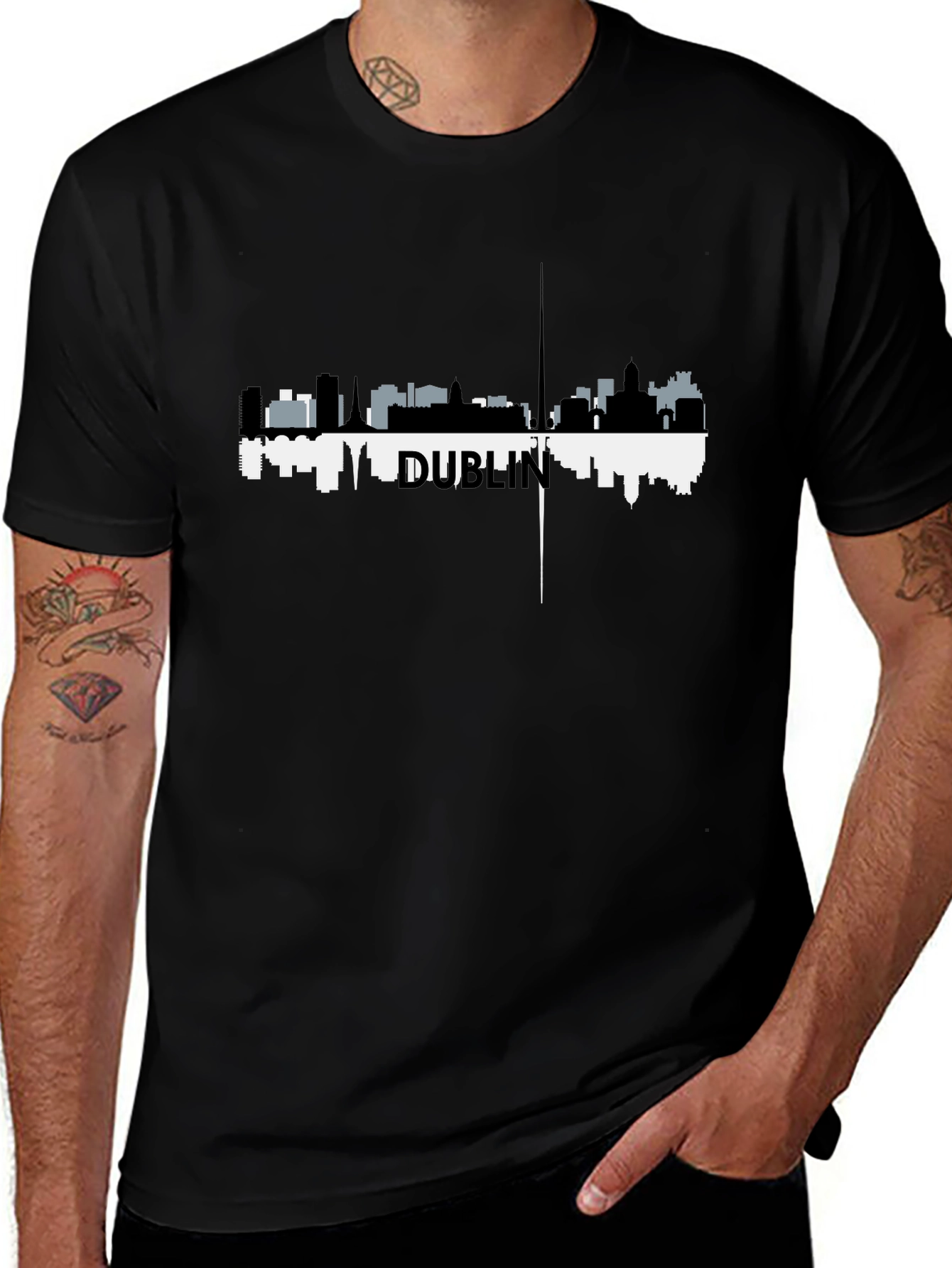 Dublin Skyline T-Shirt - Cityscape Graphic Tee