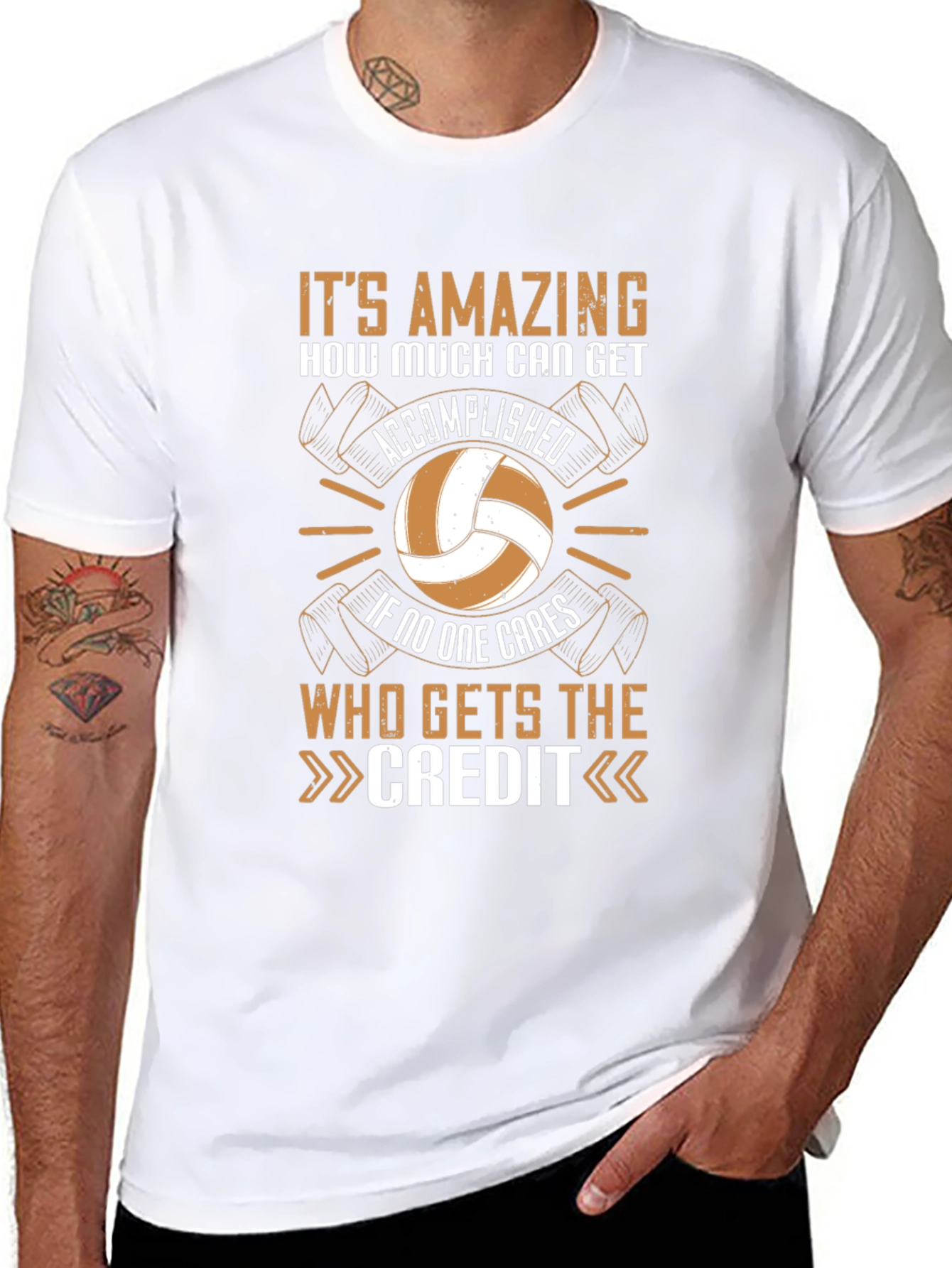 Amazing Accomplishments T-Shirt Volleyball Design