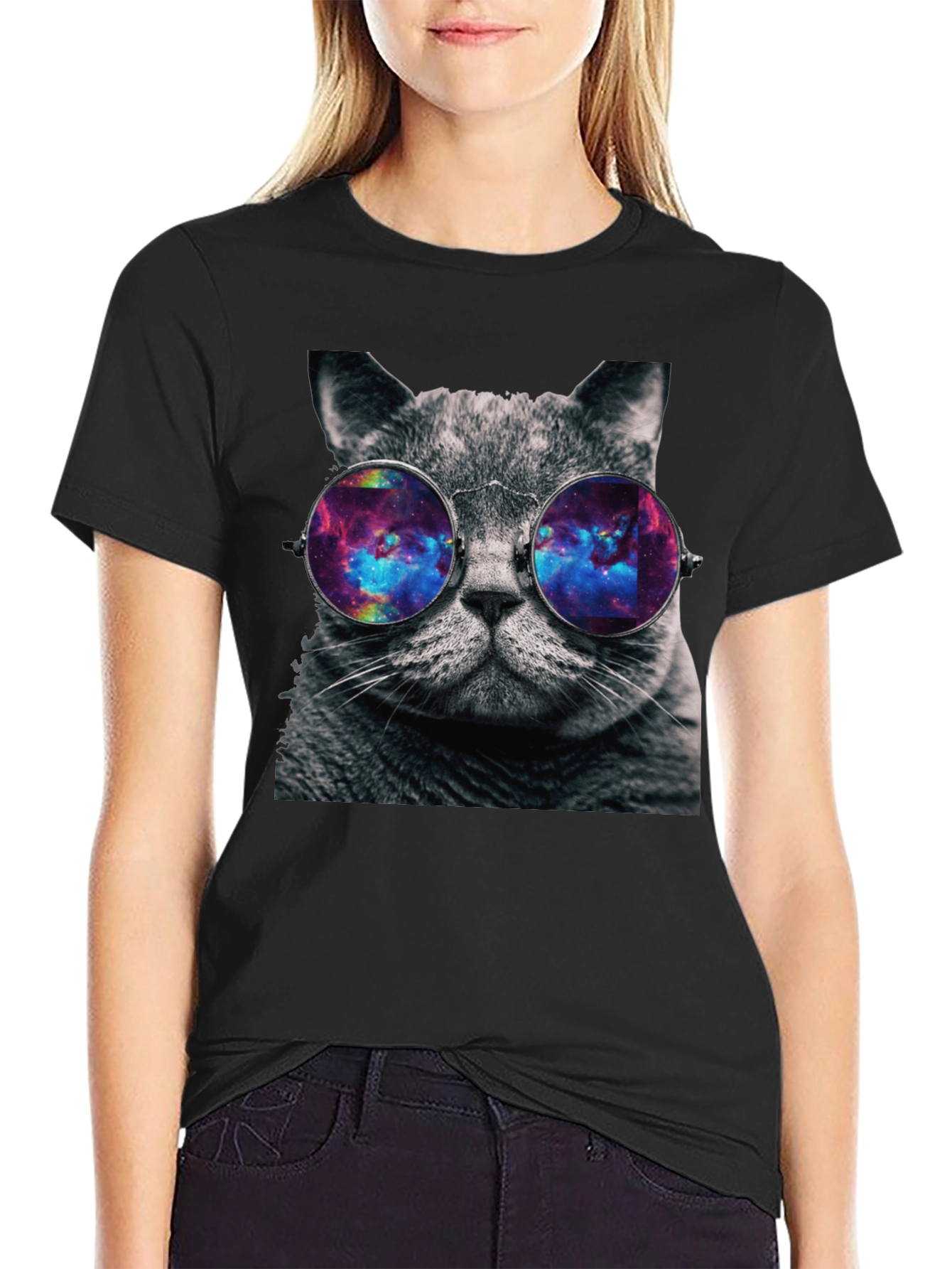 Cosmic Cat T-Shirt - Galaxy Eyewear