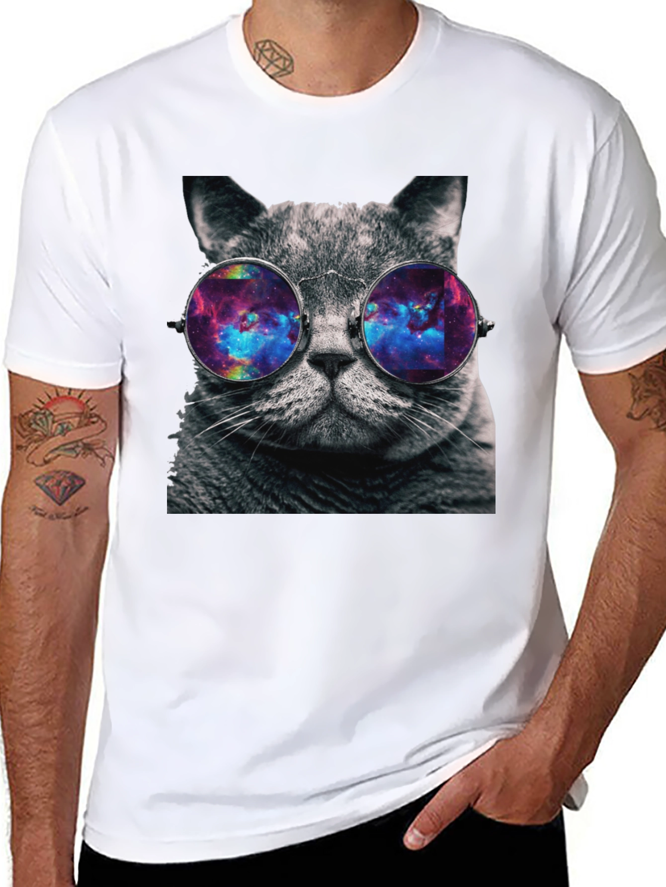 Cosmic Cat T-Shirt - Galaxy Eyewear