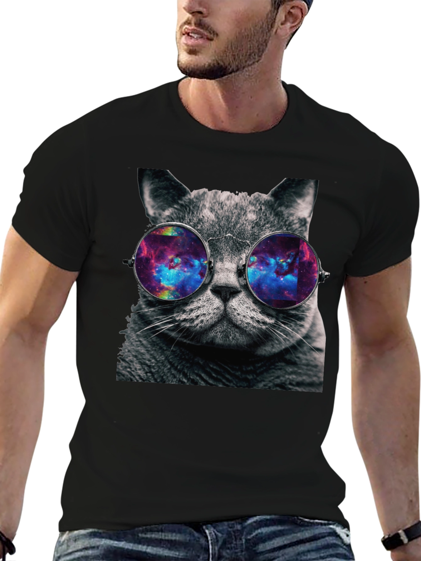 Cosmic Cat T-Shirt - Galaxy Eyewear