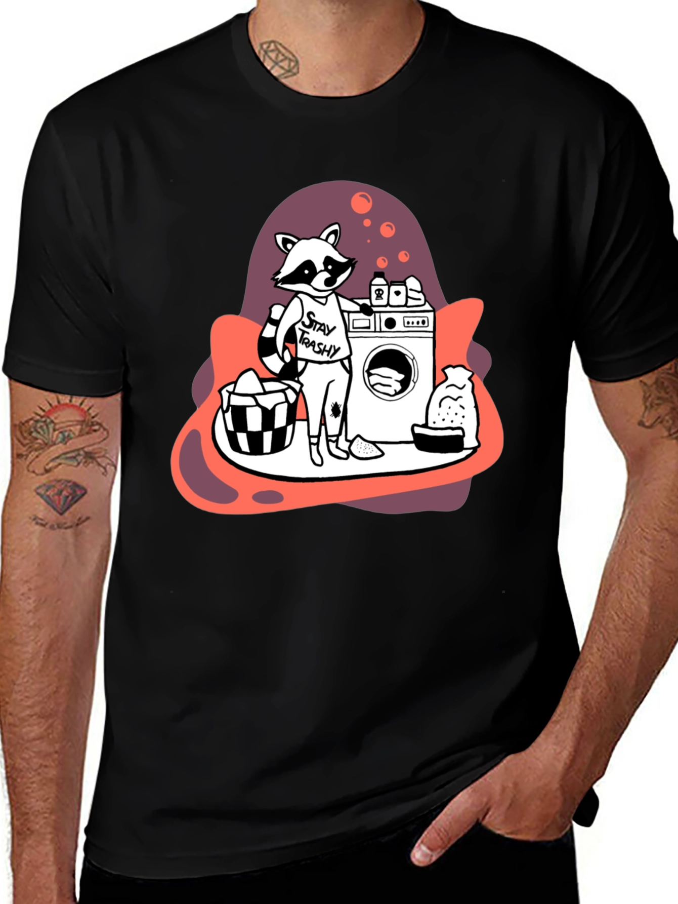 Stay Trashy Raccoon Laundry T-Shirt