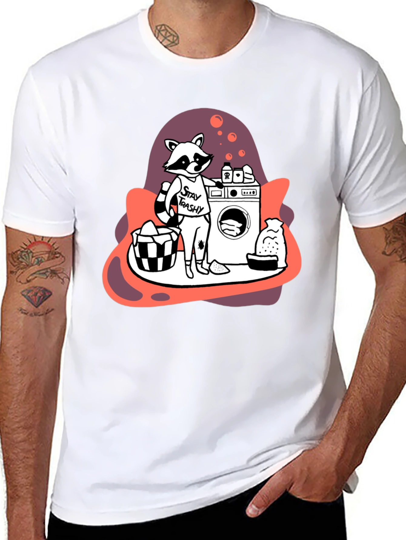 Stay Trashy Raccoon Laundry T-Shirt