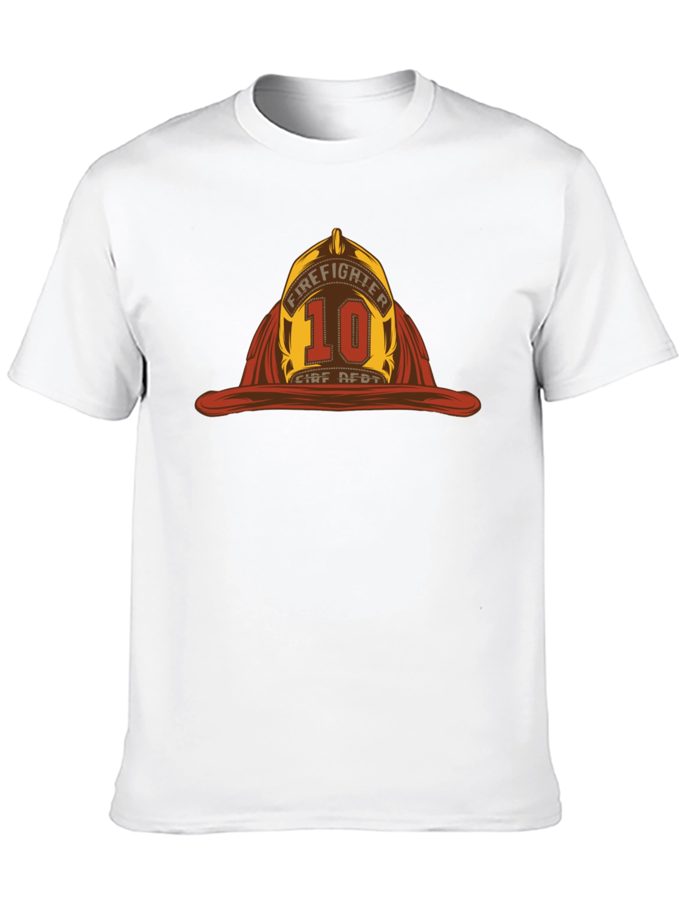 Firefighter Helmet Graphic Black T-Shirt