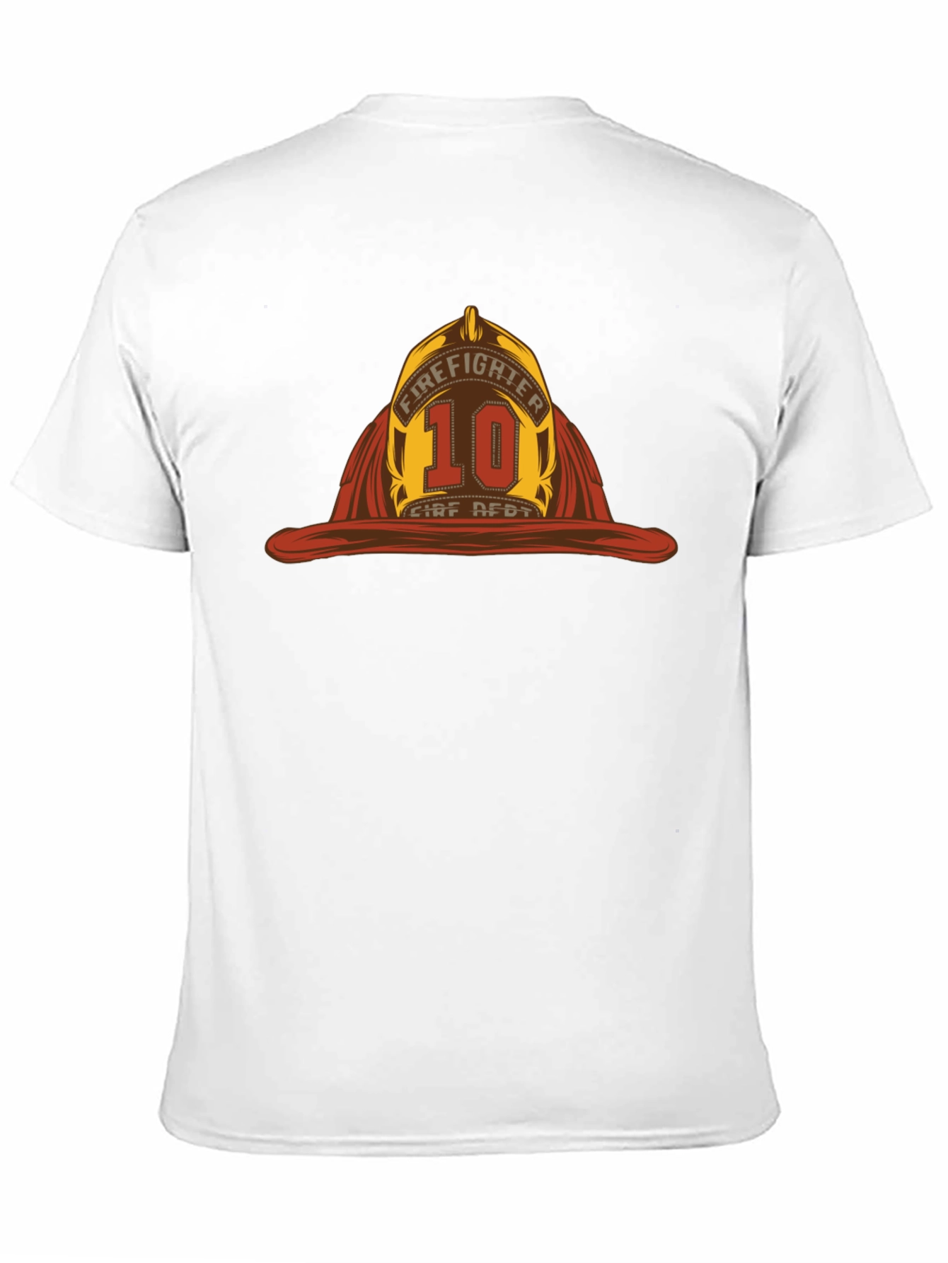 Firefighter Helmet Graphic Black T-Shirt
