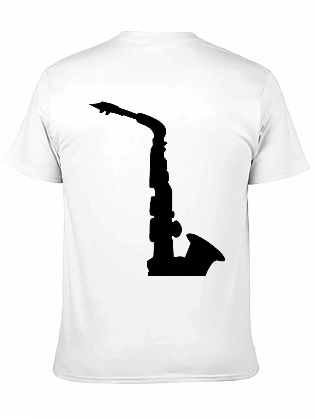 Saxophone Graphic Tee - Black Cotton Comfort