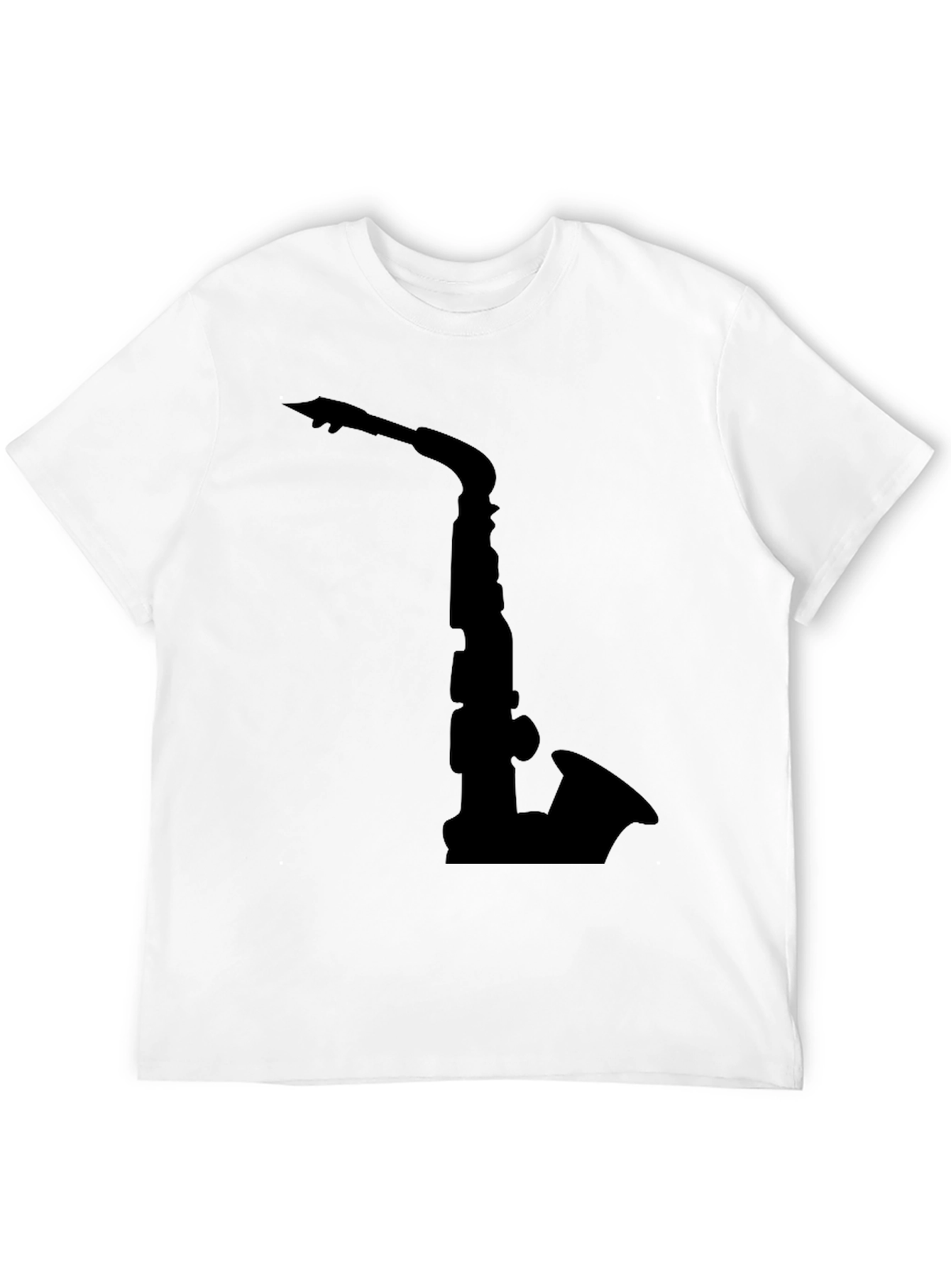 Saxophone Graphic Tee - Black Cotton Comfort