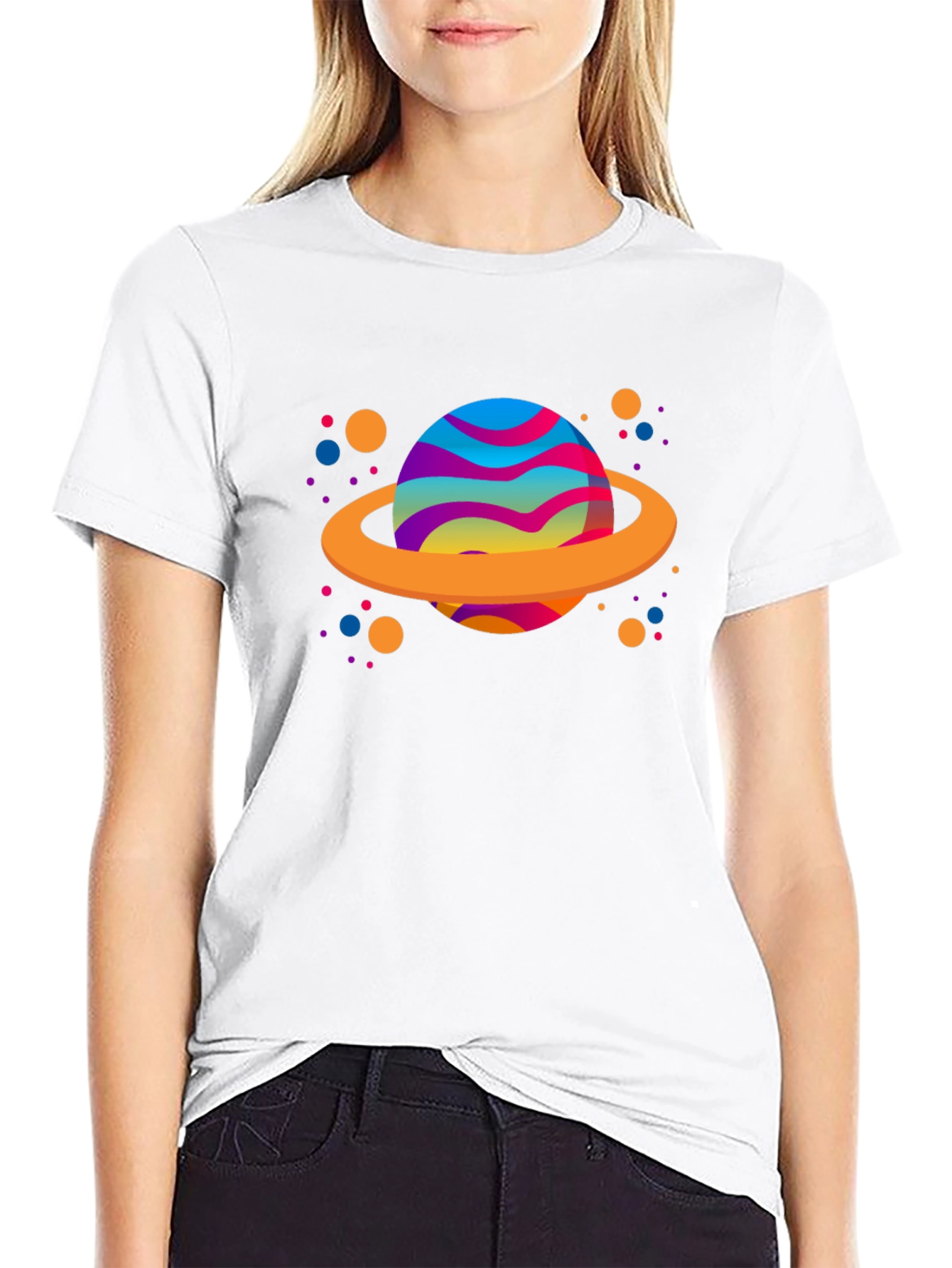 Vibrant Space T-Shirt - Planet Design