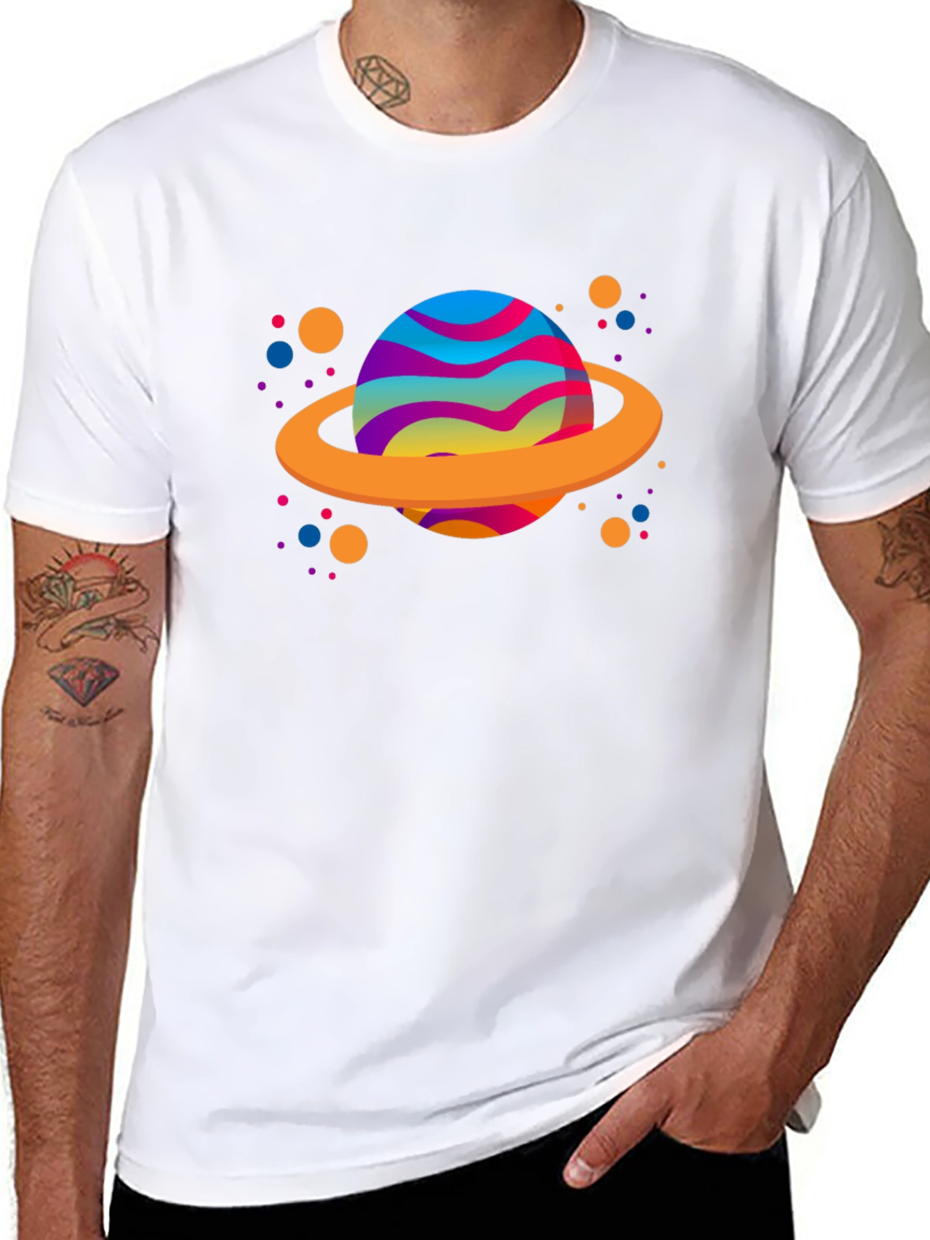 Vibrant Space T-Shirt - Planet Design