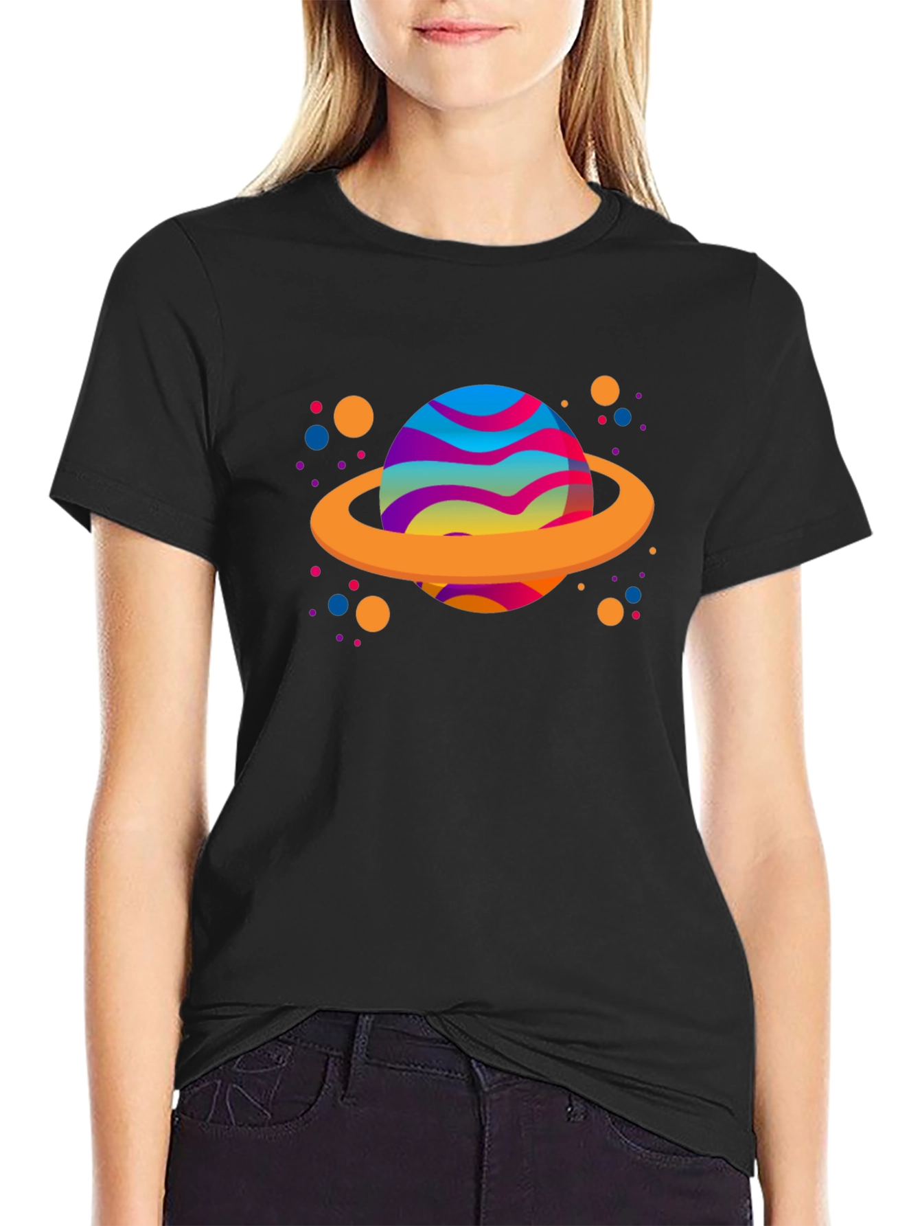 Vibrant Space T-Shirt - Planet Design