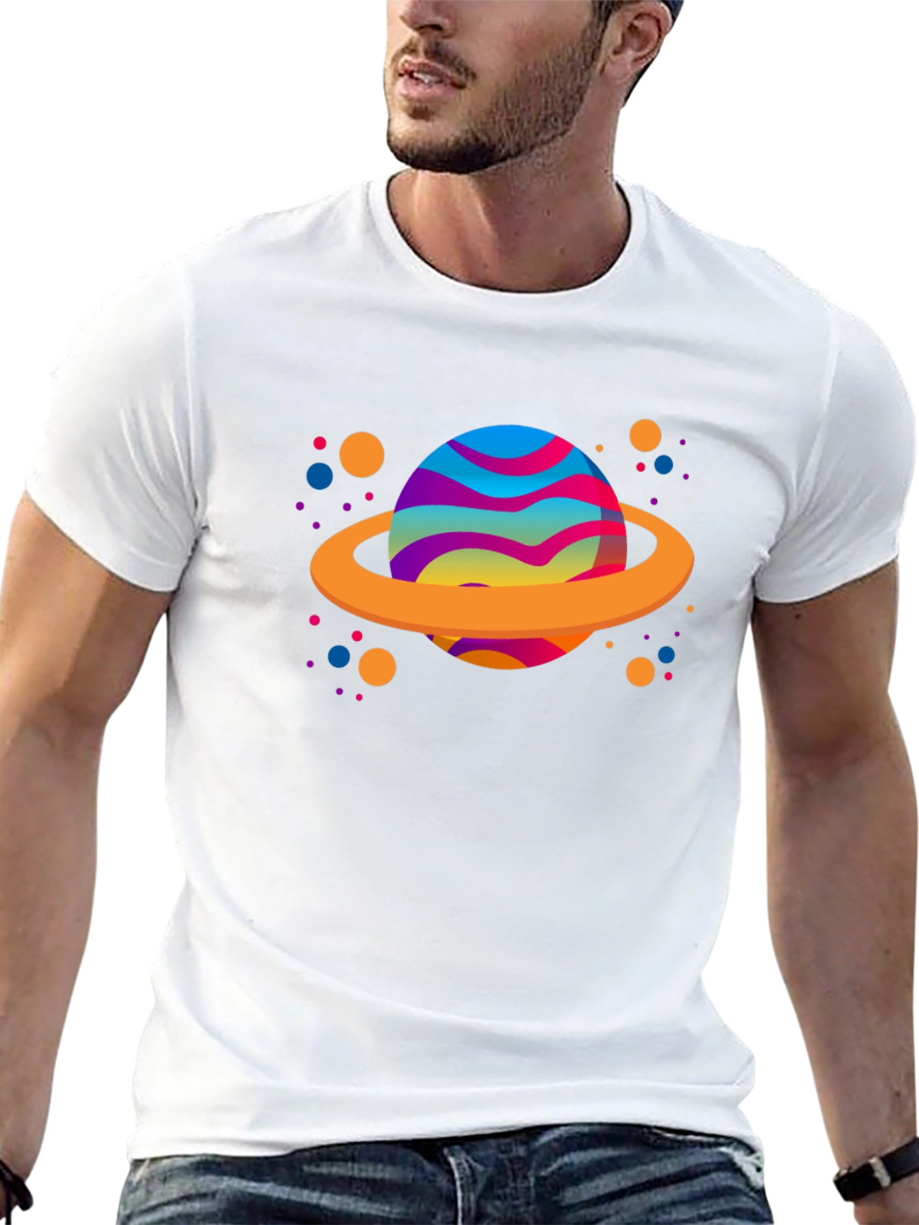 Vibrant Space T-Shirt - Planet Design