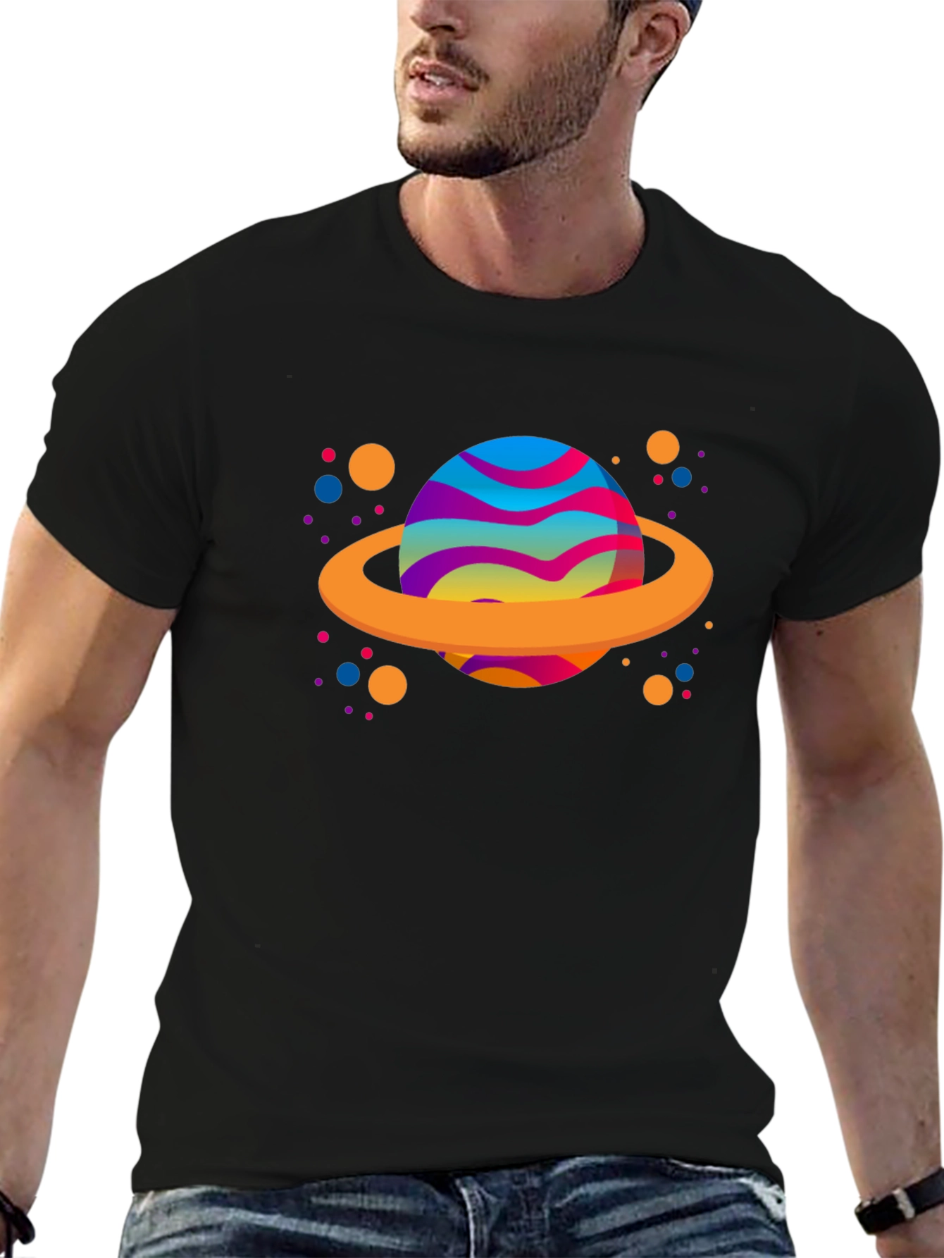 Vibrant Space T-Shirt - Planet Design