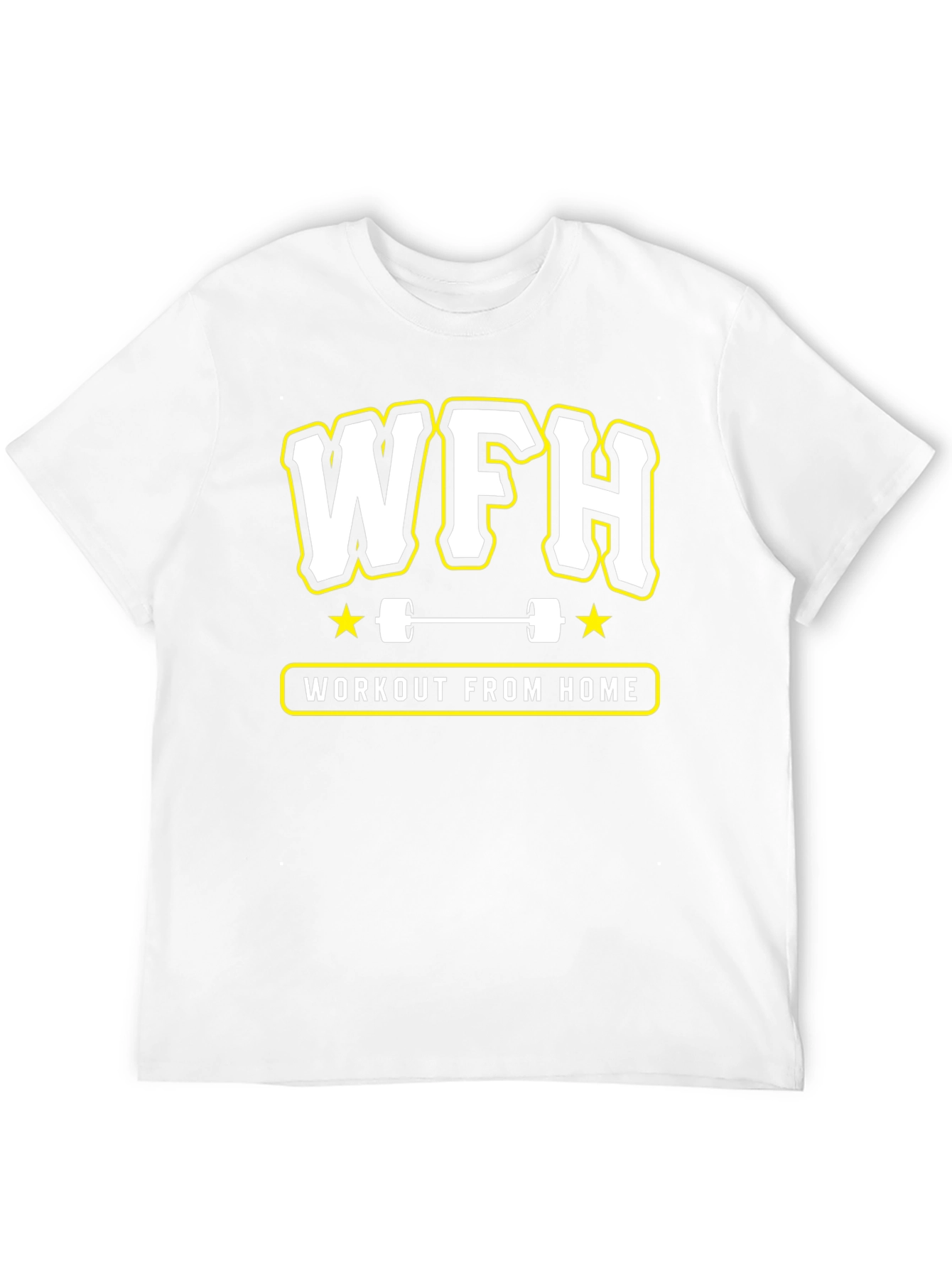 WFH Workout From Home Black T-Shirt