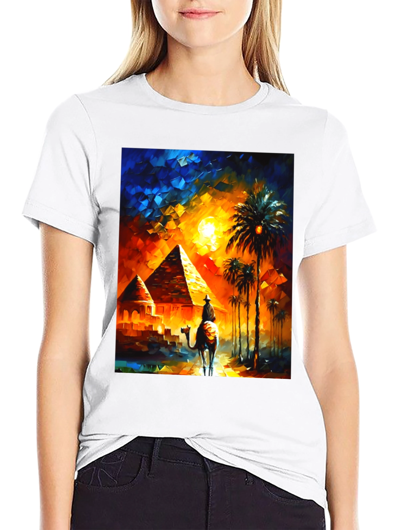 Egyptian Pyramid Camel Ride Graphic Tee