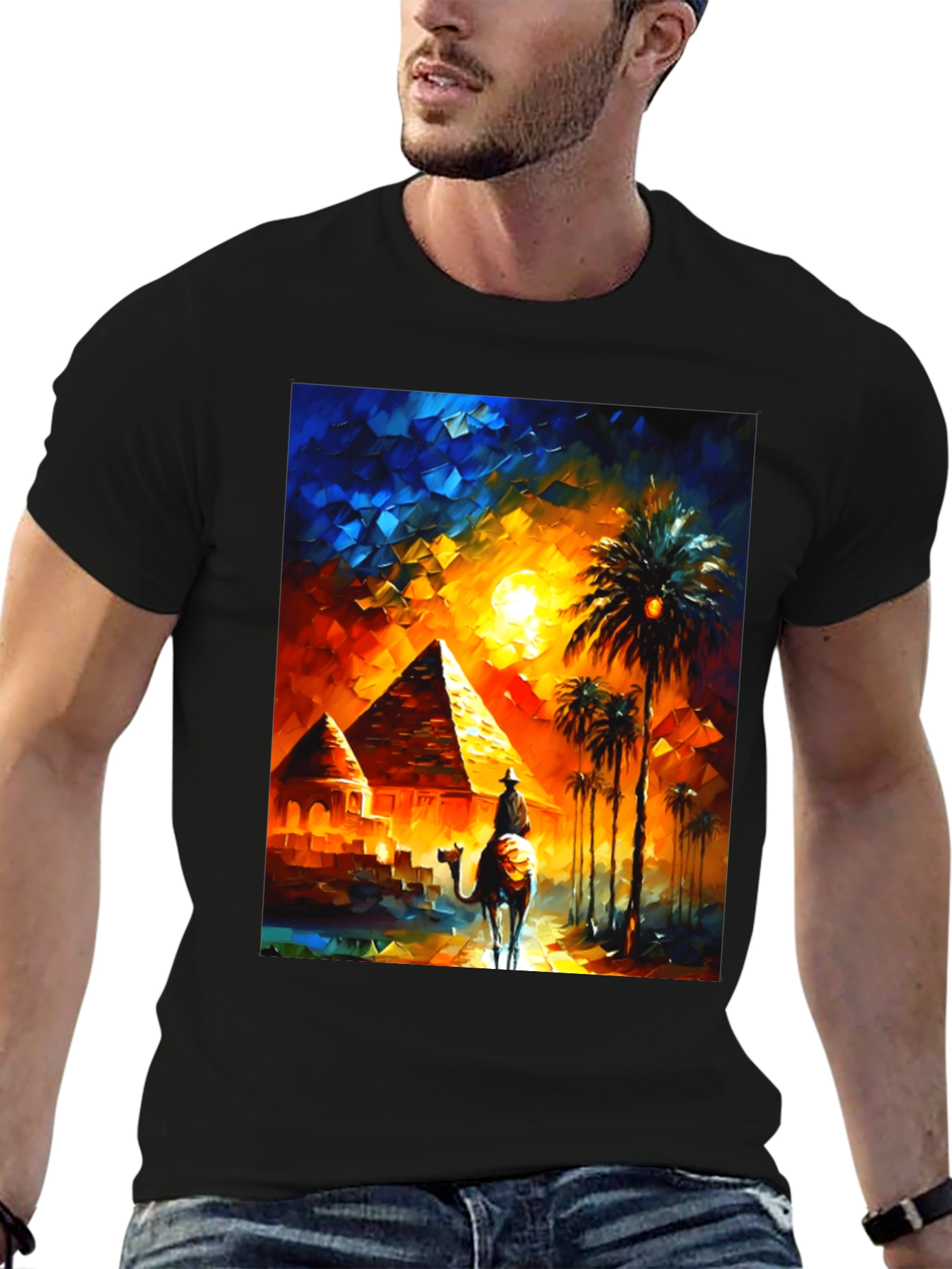 Egyptian Pyramid Camel Ride Graphic Tee