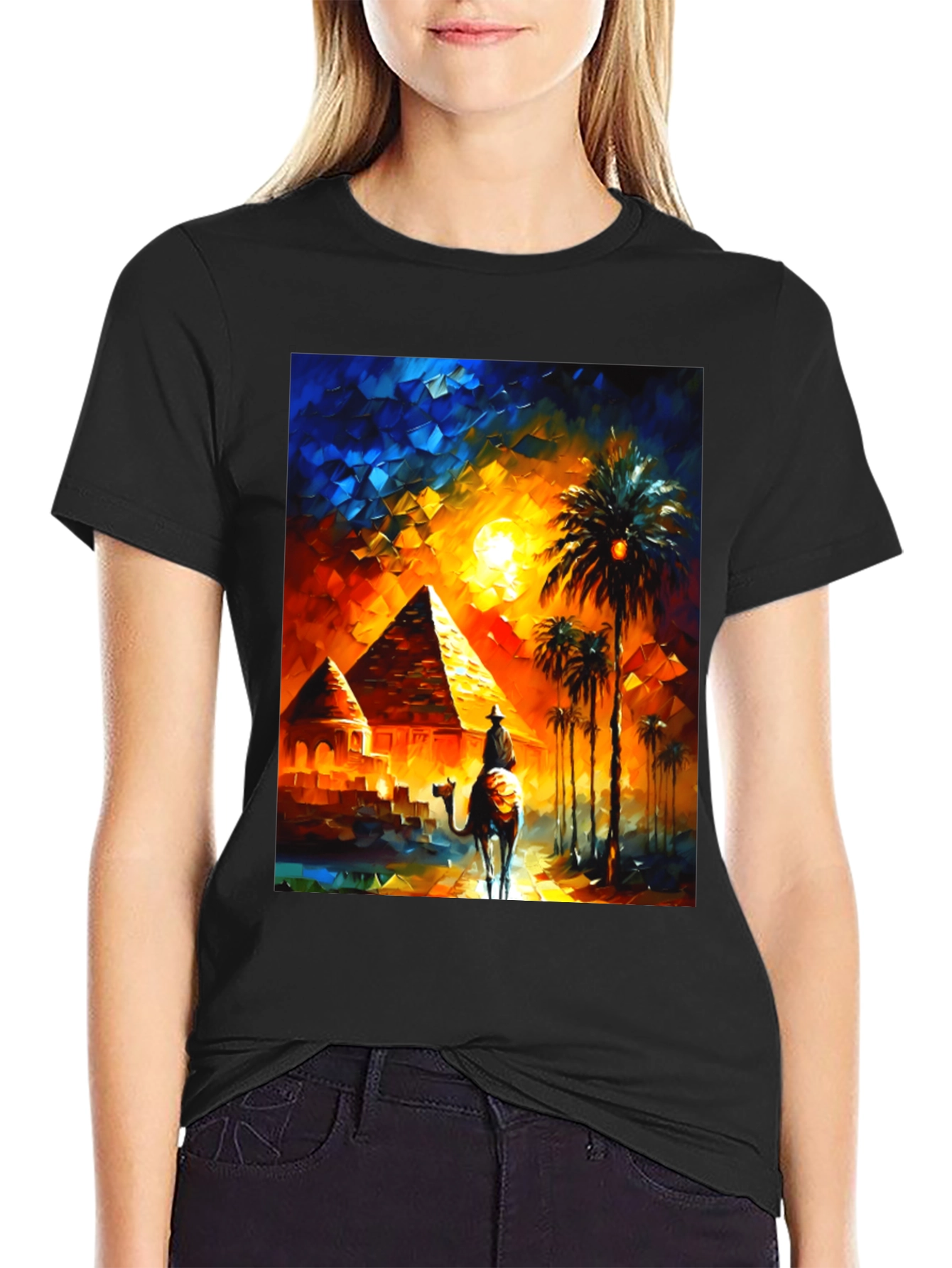 Egyptian Pyramid Camel Ride Graphic Tee