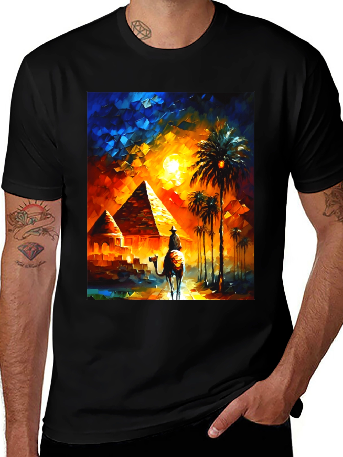 Egyptian Pyramid Camel Ride Graphic Tee
