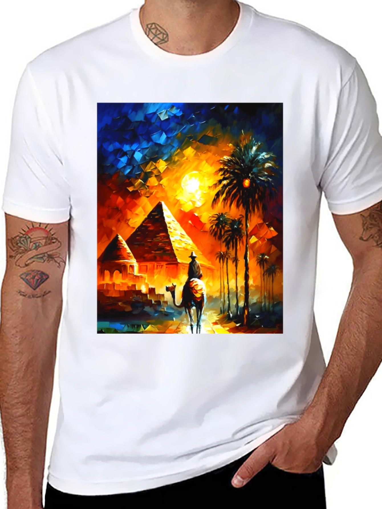 Egyptian Pyramid Camel Ride Graphic Tee