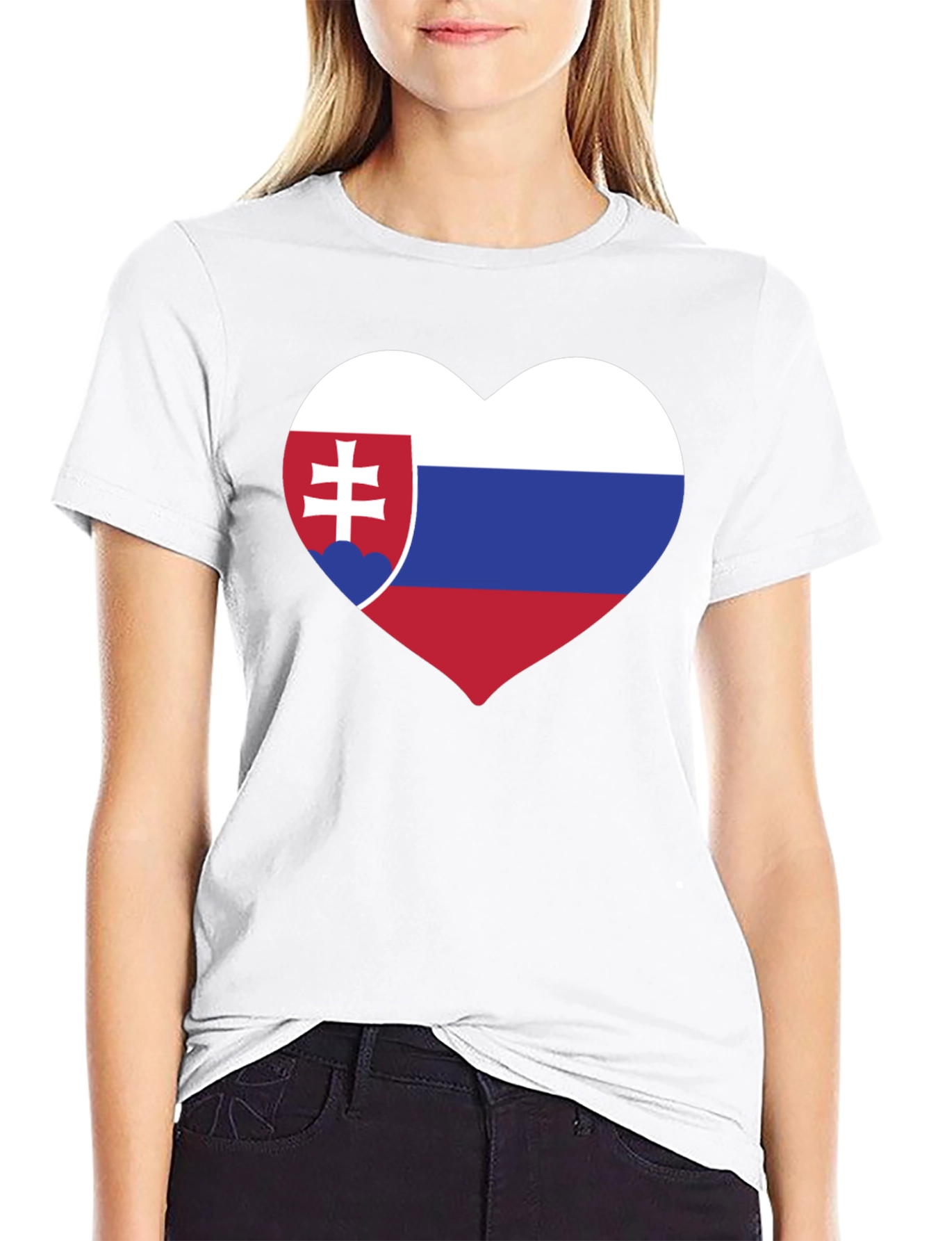Slovakia Flag Heart T-Shirt