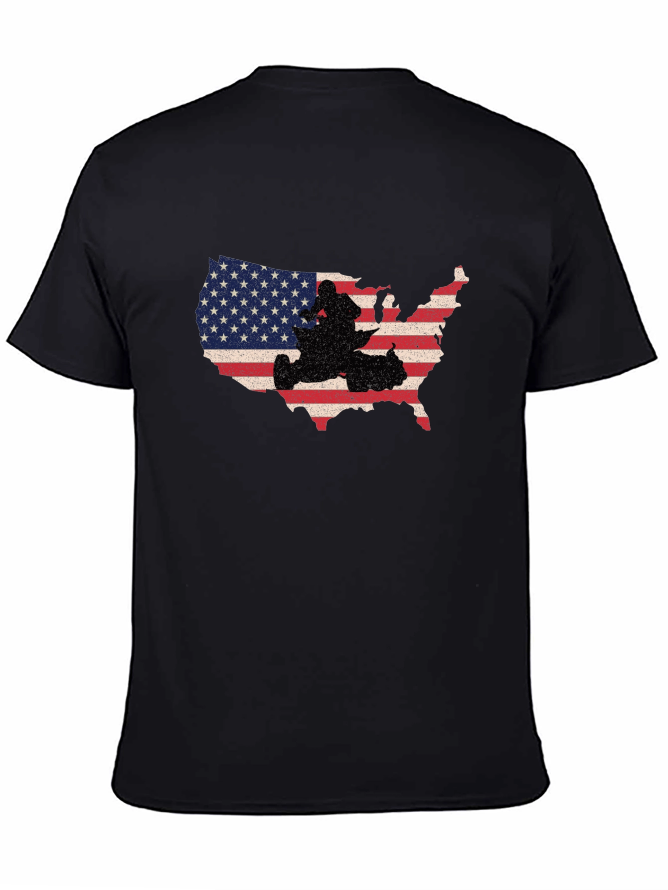USA Flag ATV T-Shirt - Patriotic Rider Tee