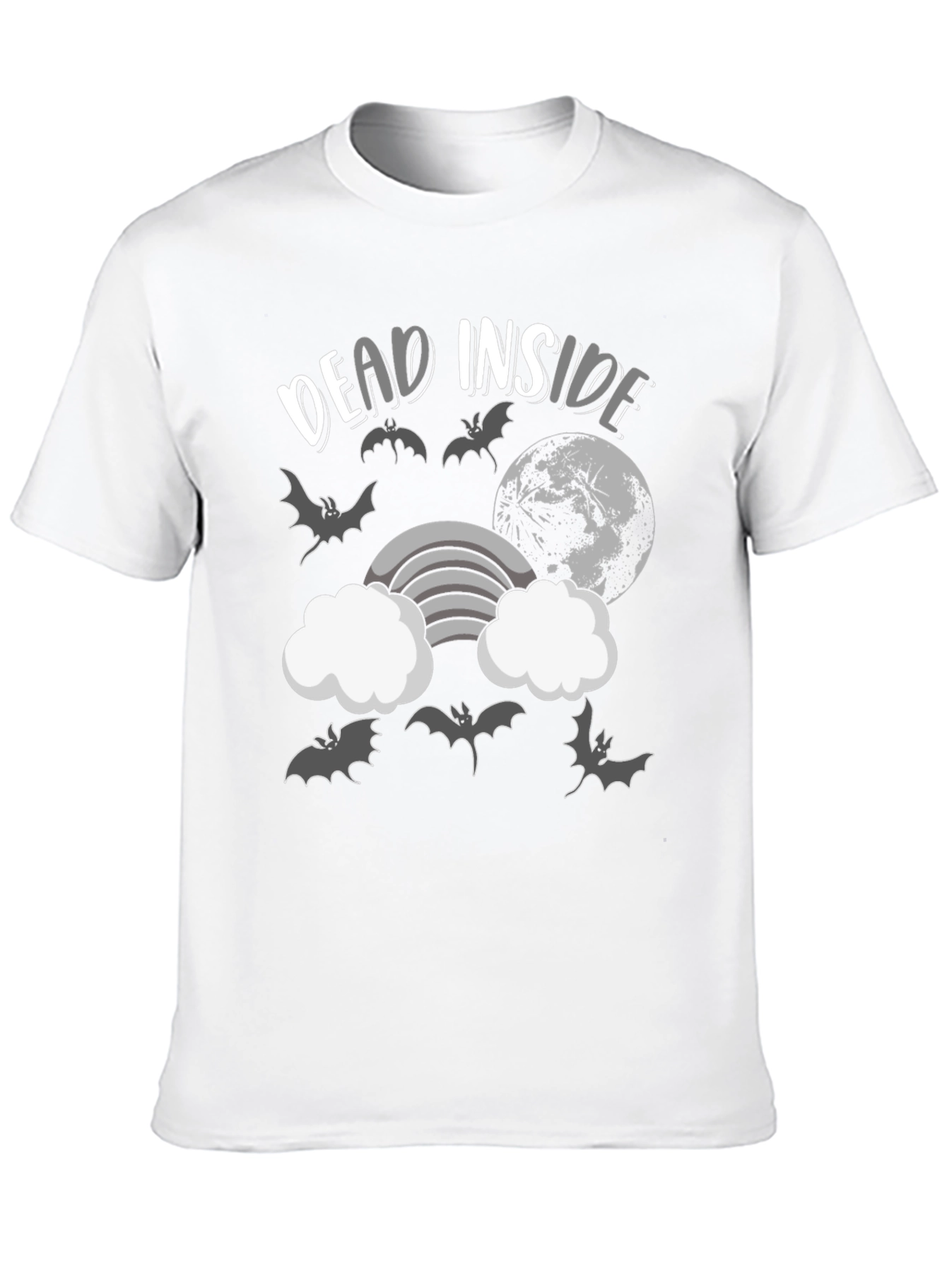 Dead Inside Bats and Moon Graphic T-Shirt