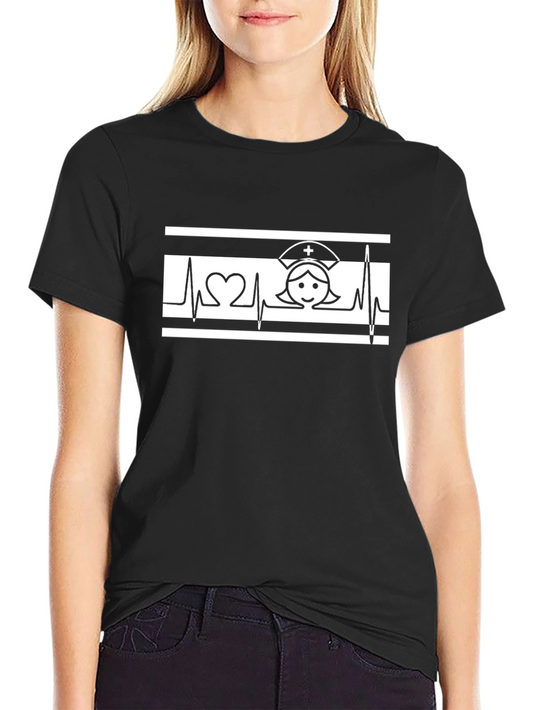 Nurse Heartbeat T-Shirt - Black