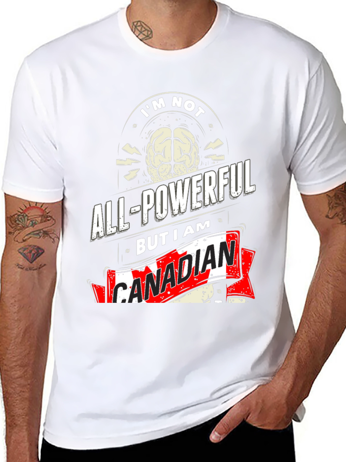 Funny Canadian T-Shirt: Im Not All-Powerful