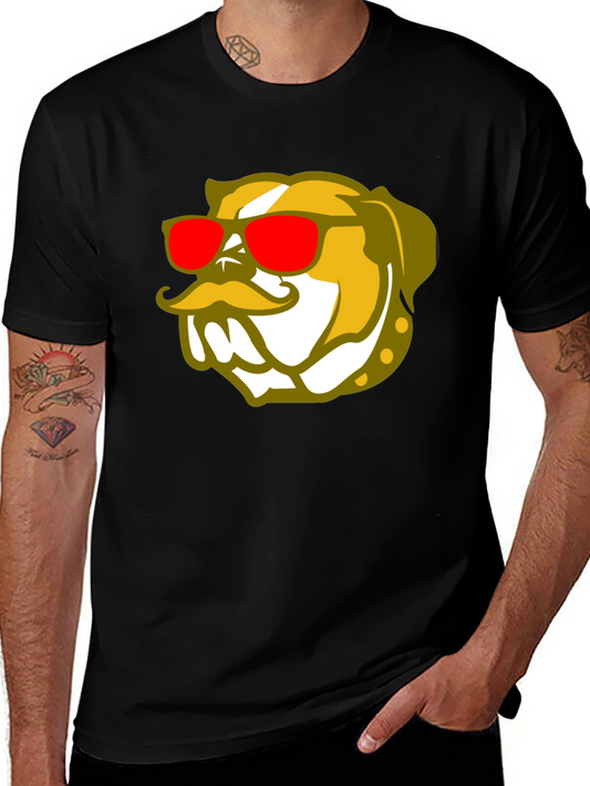 Cool Bulldog Graphic Black T-Shirt
