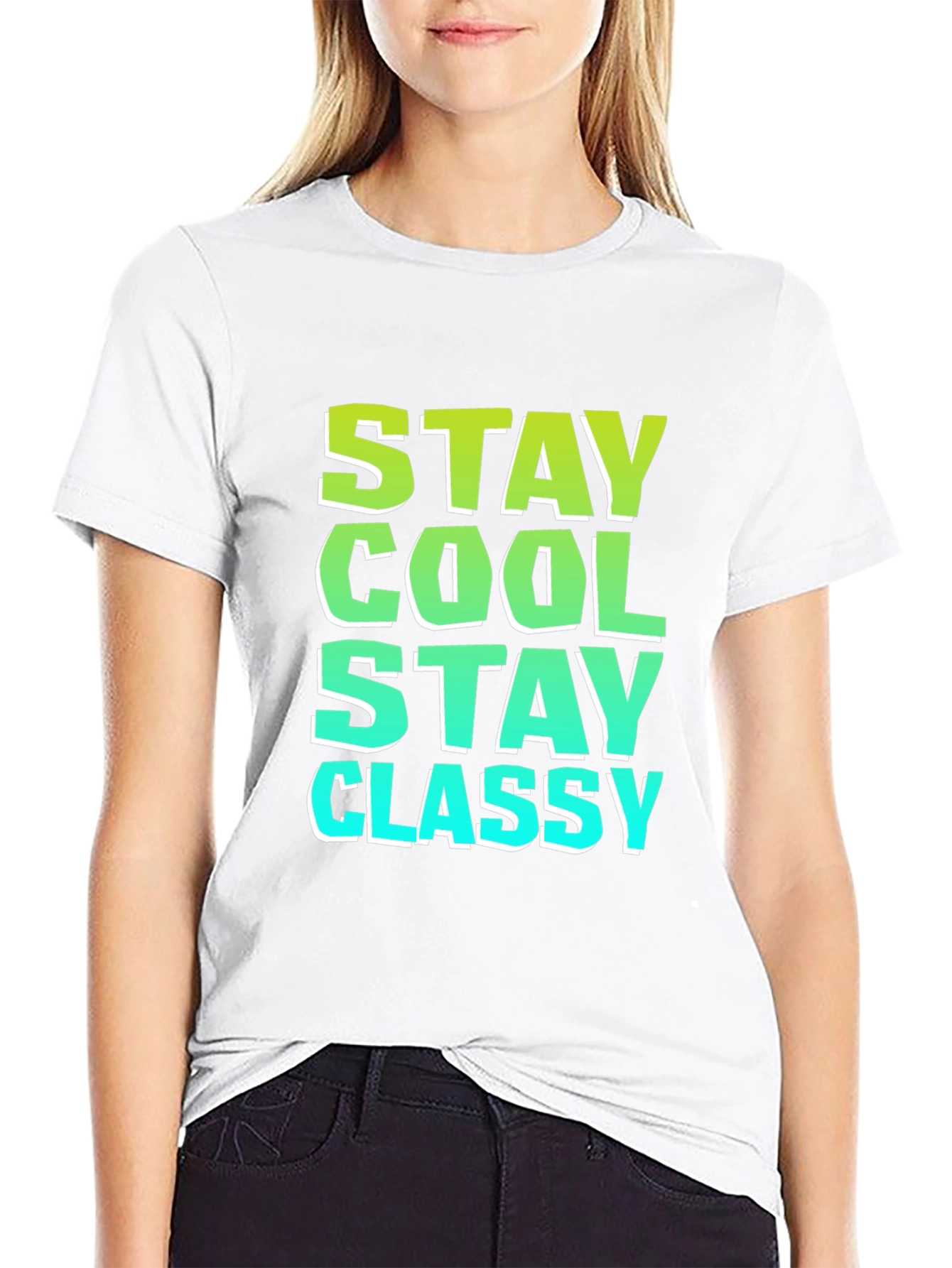 Stay Cool Stay Classy Black Graphic Tee