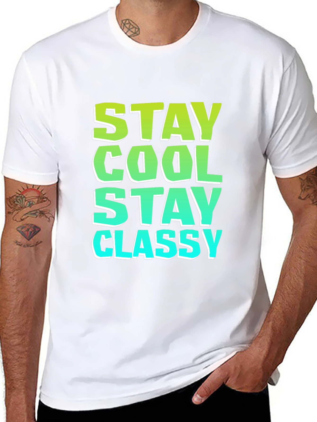 Stay Cool Stay Classy Black Graphic Tee