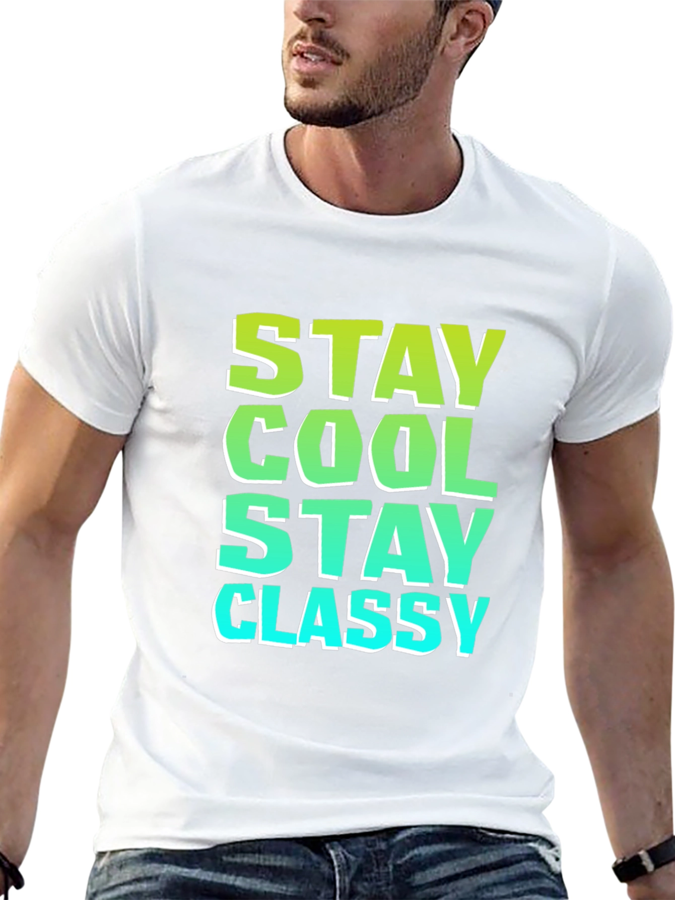Stay Cool Stay Classy Black Graphic Tee