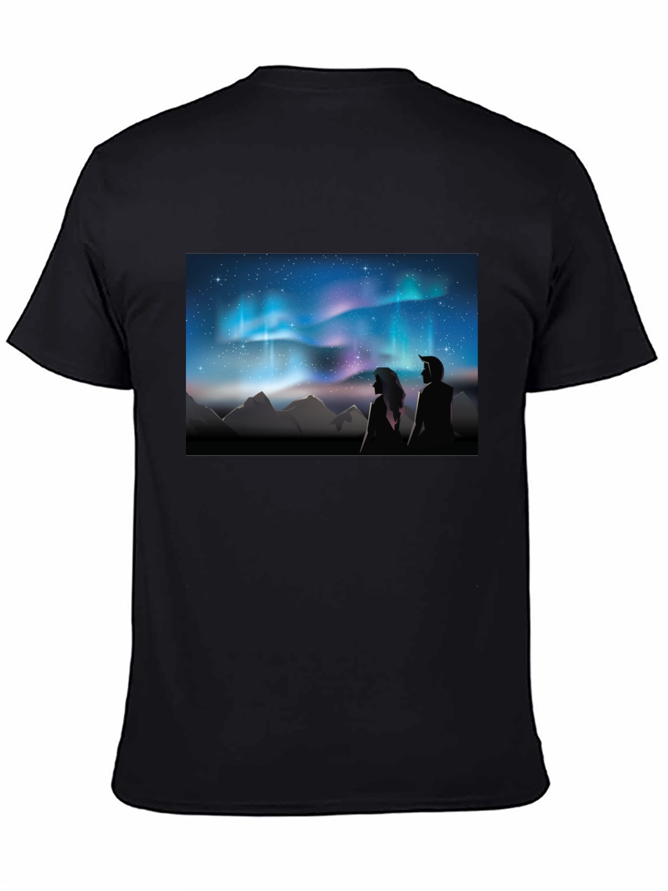 Aurora Borealis Couple T-Shirt
