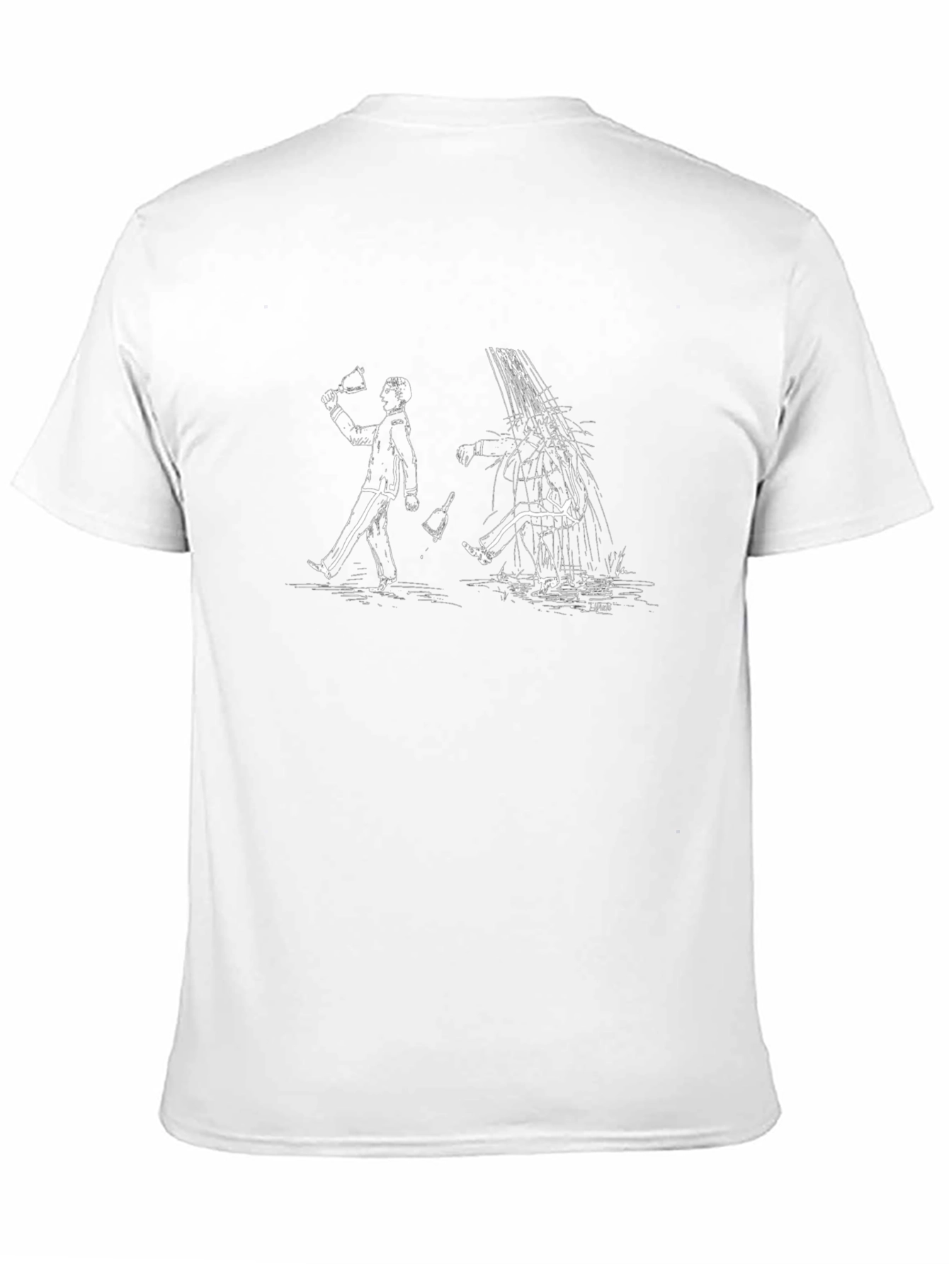 Black Graphic Tee: Tippling Through Life