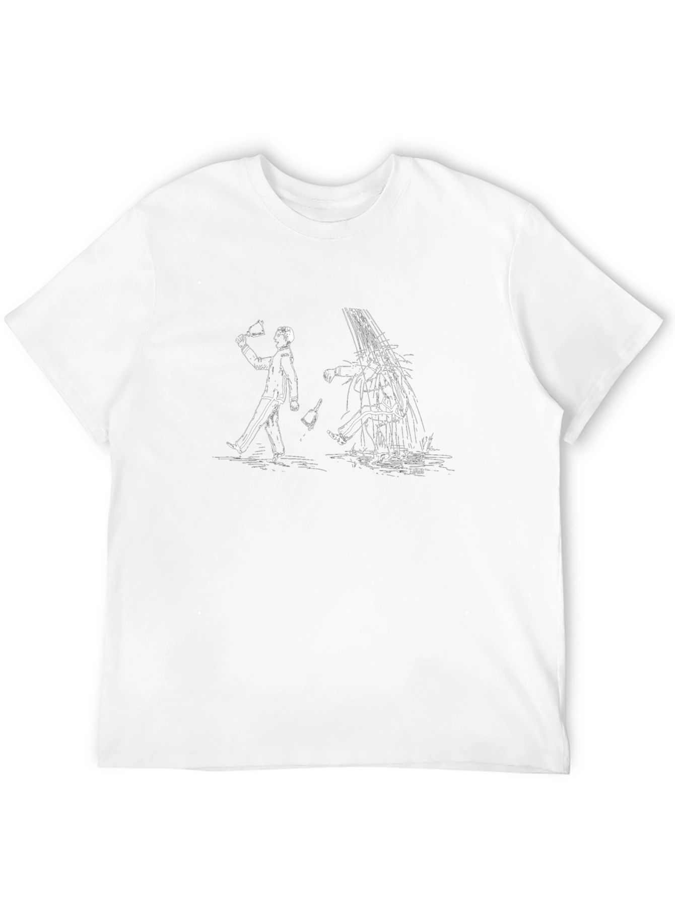 Black Graphic Tee: Tippling Through Life