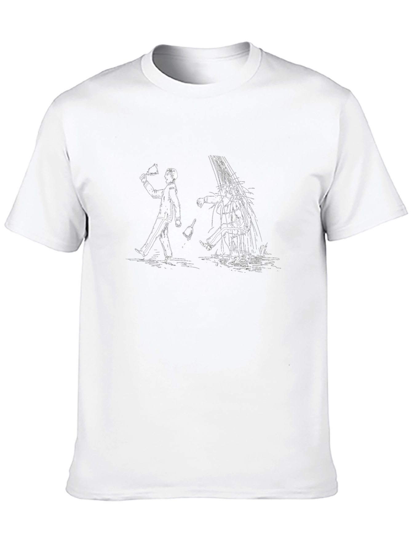Black Graphic Tee: Tippling Through Life