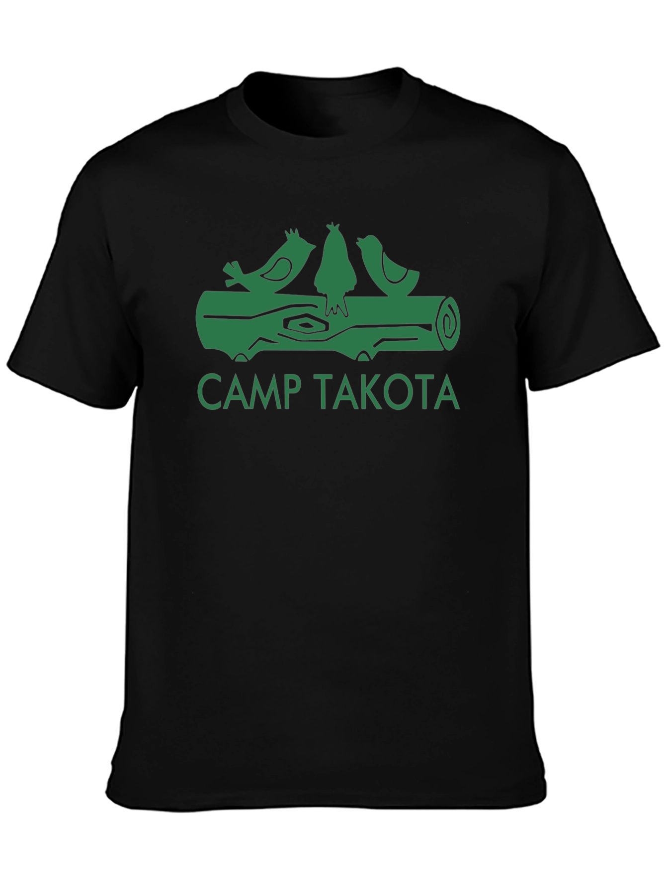 Camp Takota Birds on Log Black T-Shirt