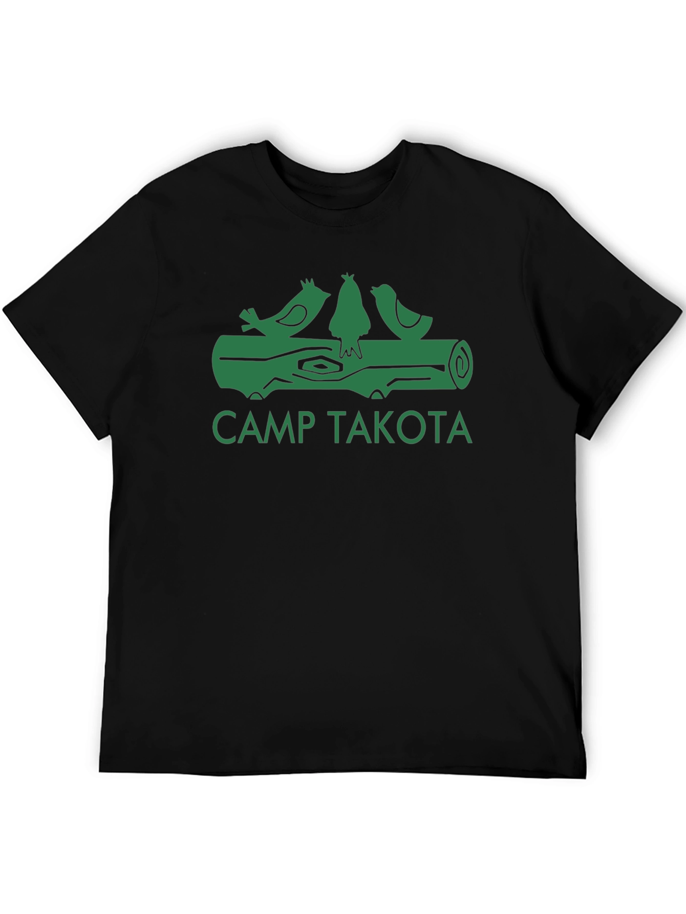 Camp Takota Birds on Log Black T-Shirt