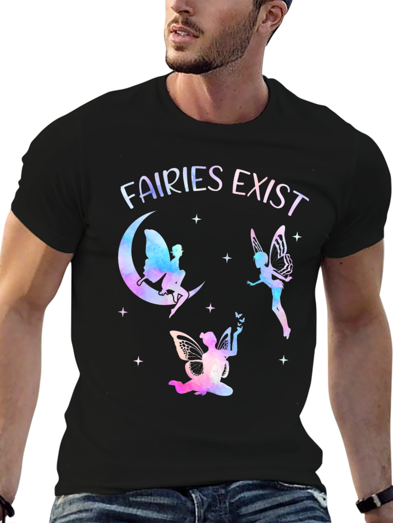 Fairies Exist Graphic Tee - Unique Fantasy Shirt
