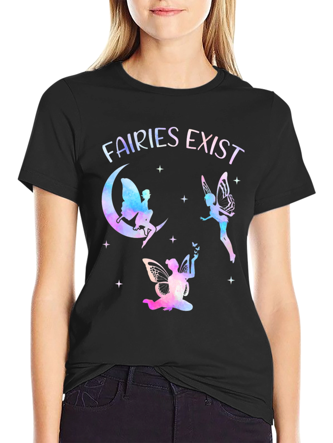 Fairies Exist Graphic Tee - Unique Fantasy Shirt