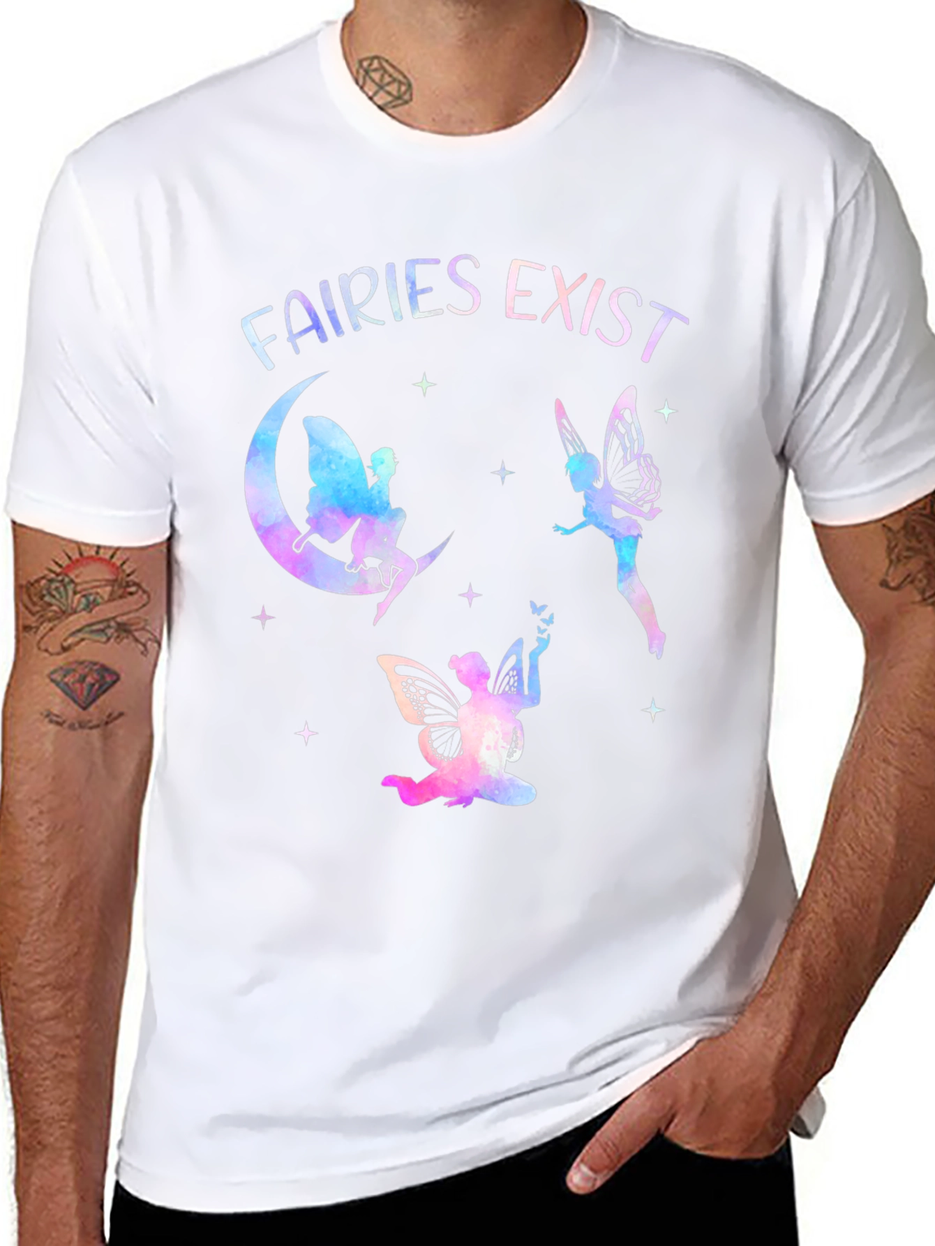 Fairies Exist Graphic Tee - Unique Fantasy Shirt