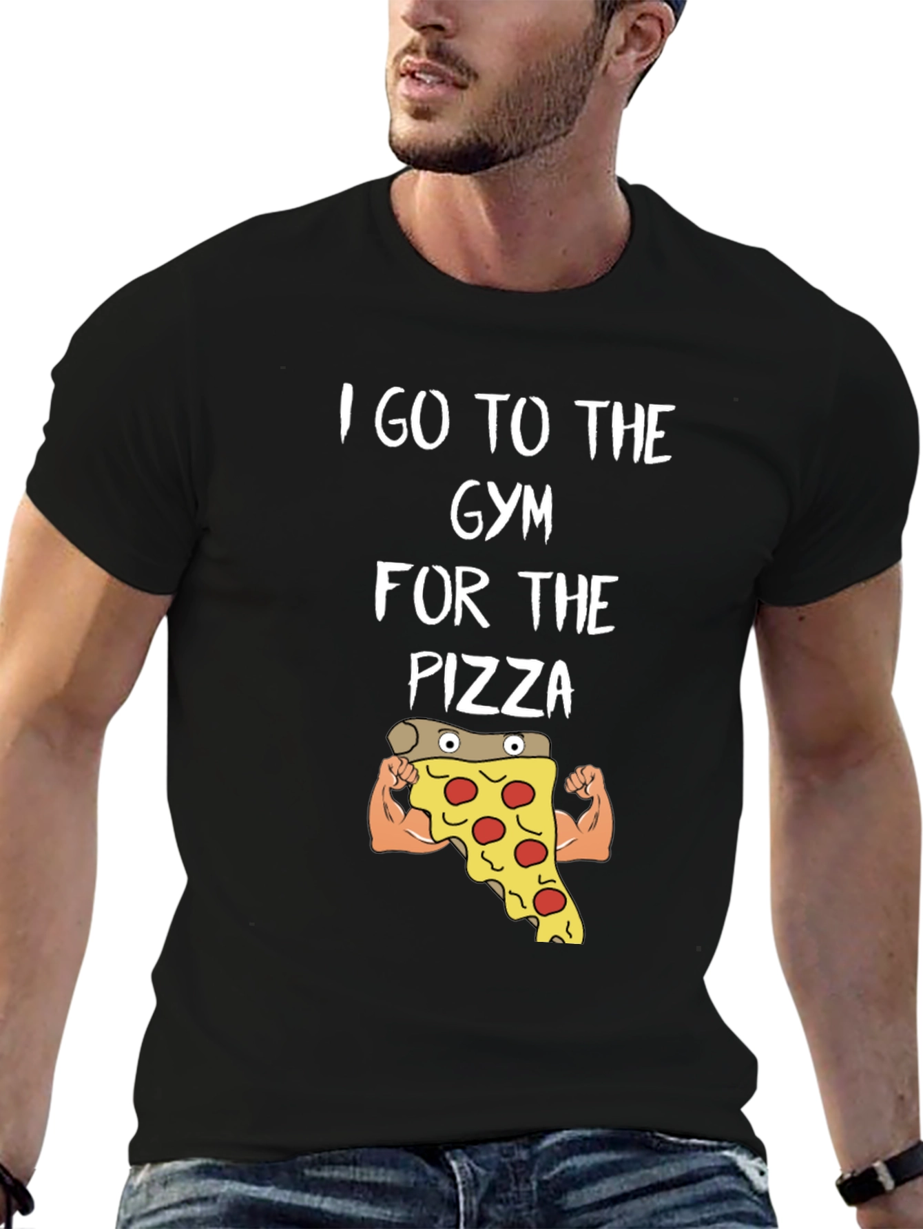 Gym Pizza T-Shirt - Funny Workout Tee